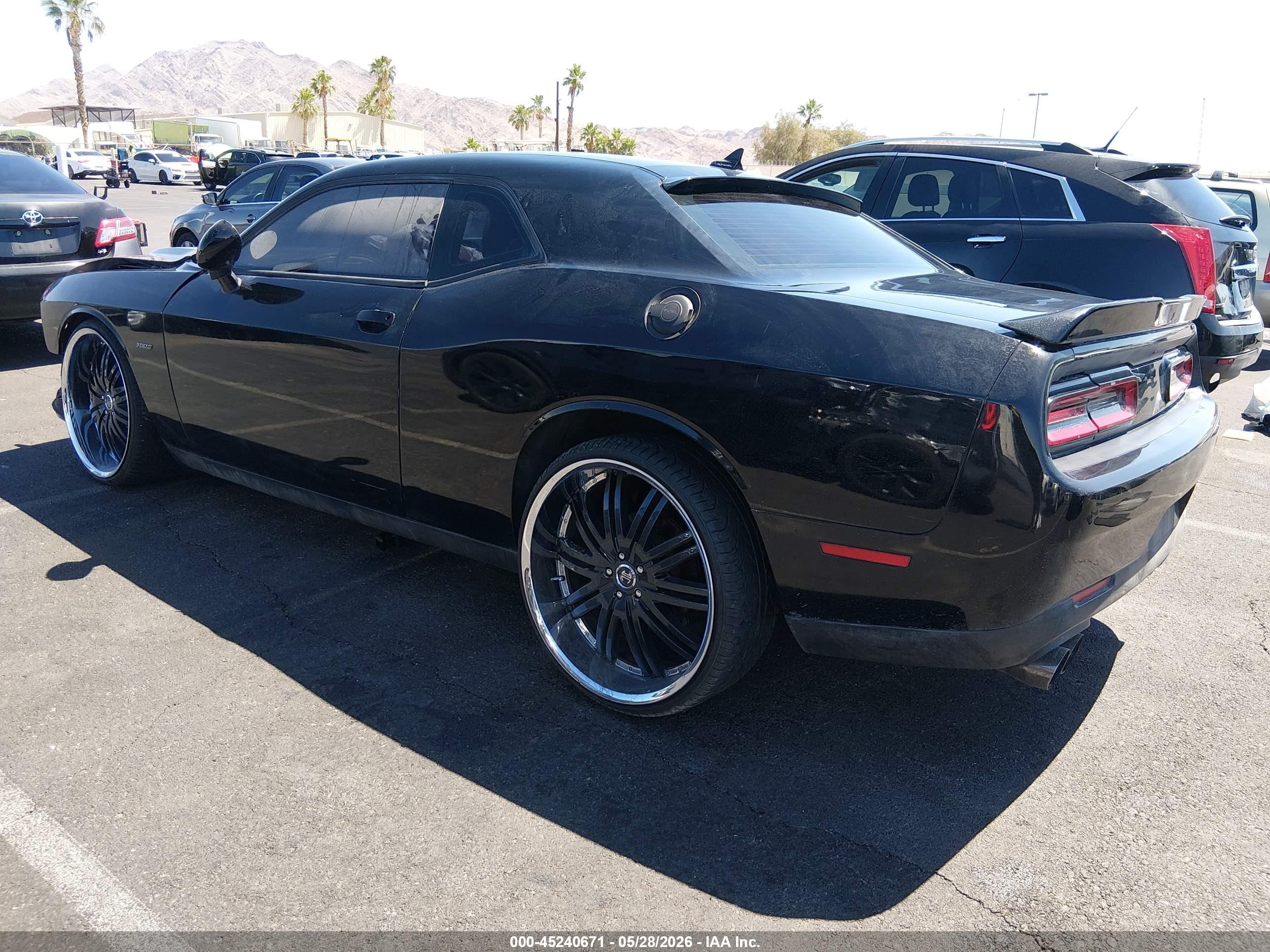 2015 Dodge Challenger R/t Black vin: 2C3CDZAT7FH783034