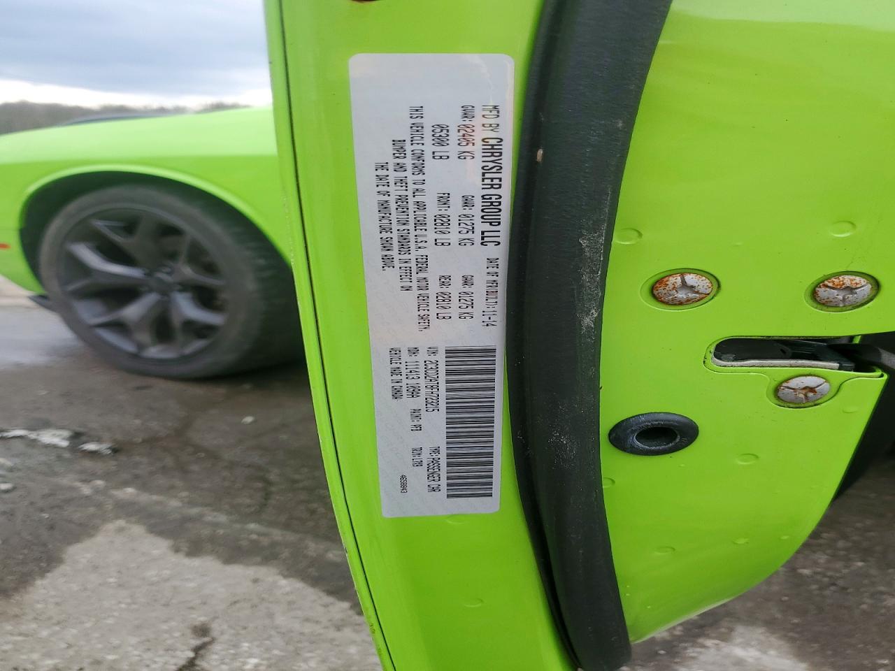 2015 Dodge Challenger Sxt Green vin: 2C3CDZAT8FH723215