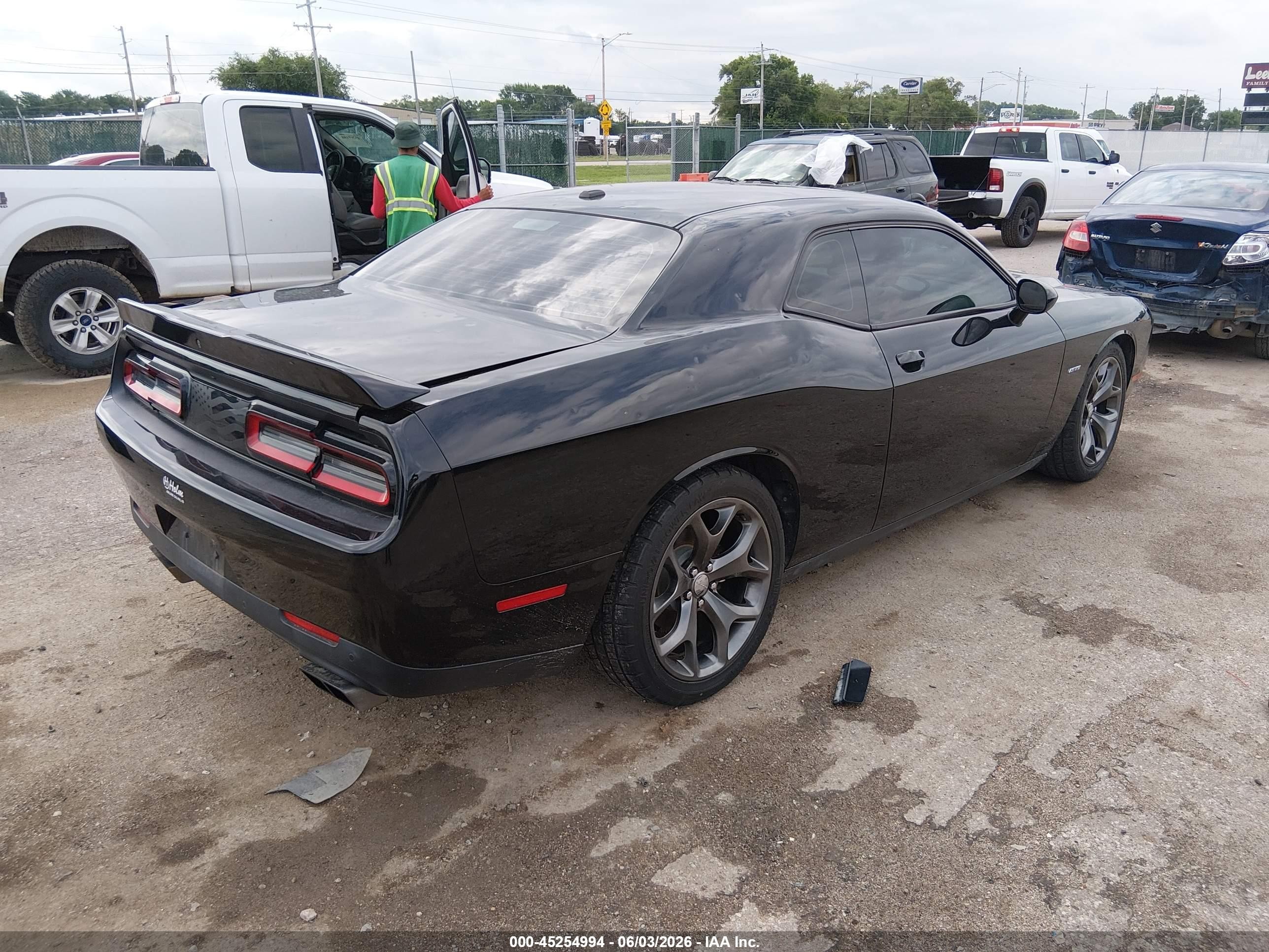 2015 Dodge Challenger R/t Black vin: 2C3CDZAT9FH894782
