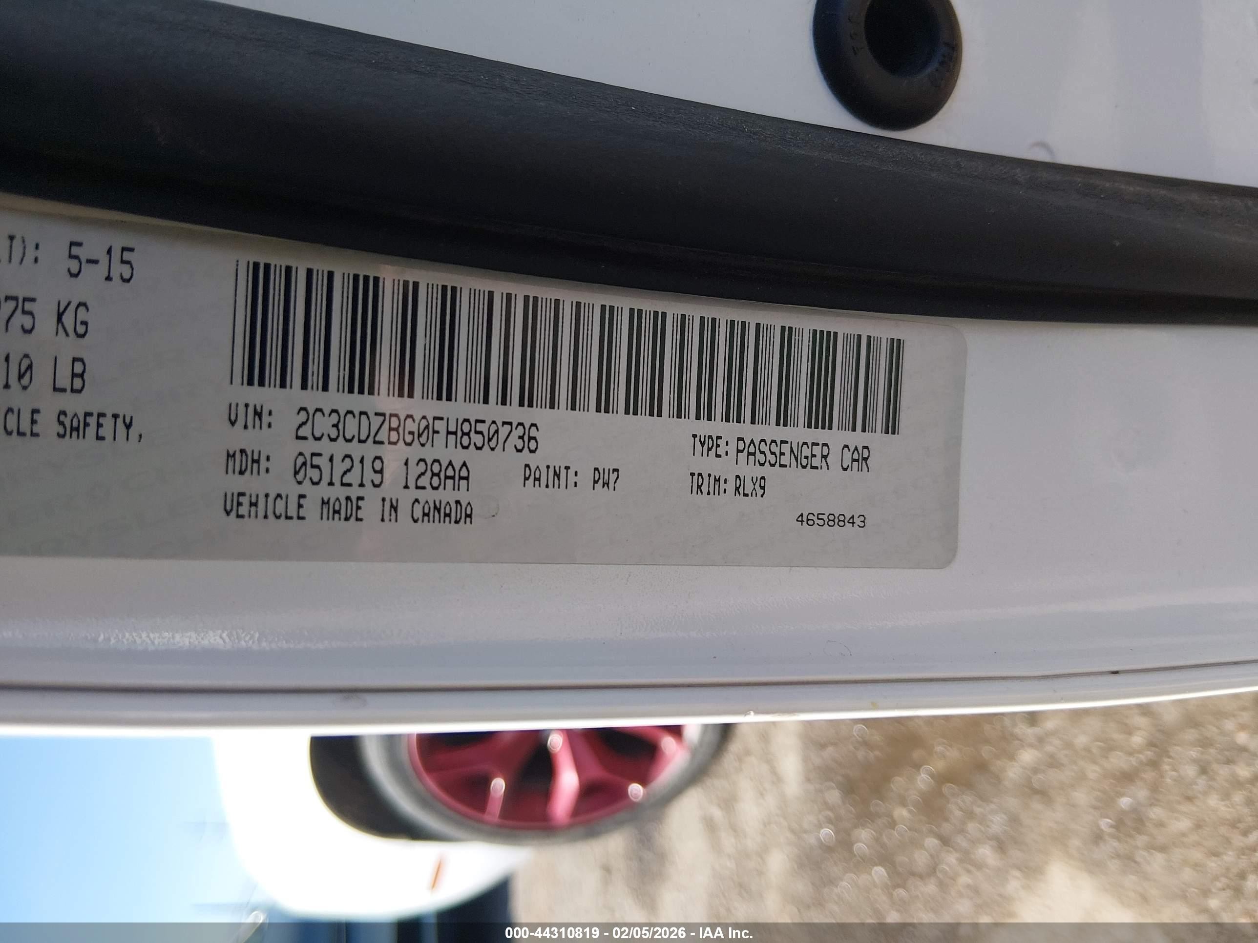 2015 Dodge Challenger Sxt Plus White vin: 2C3CDZBG0FH850736