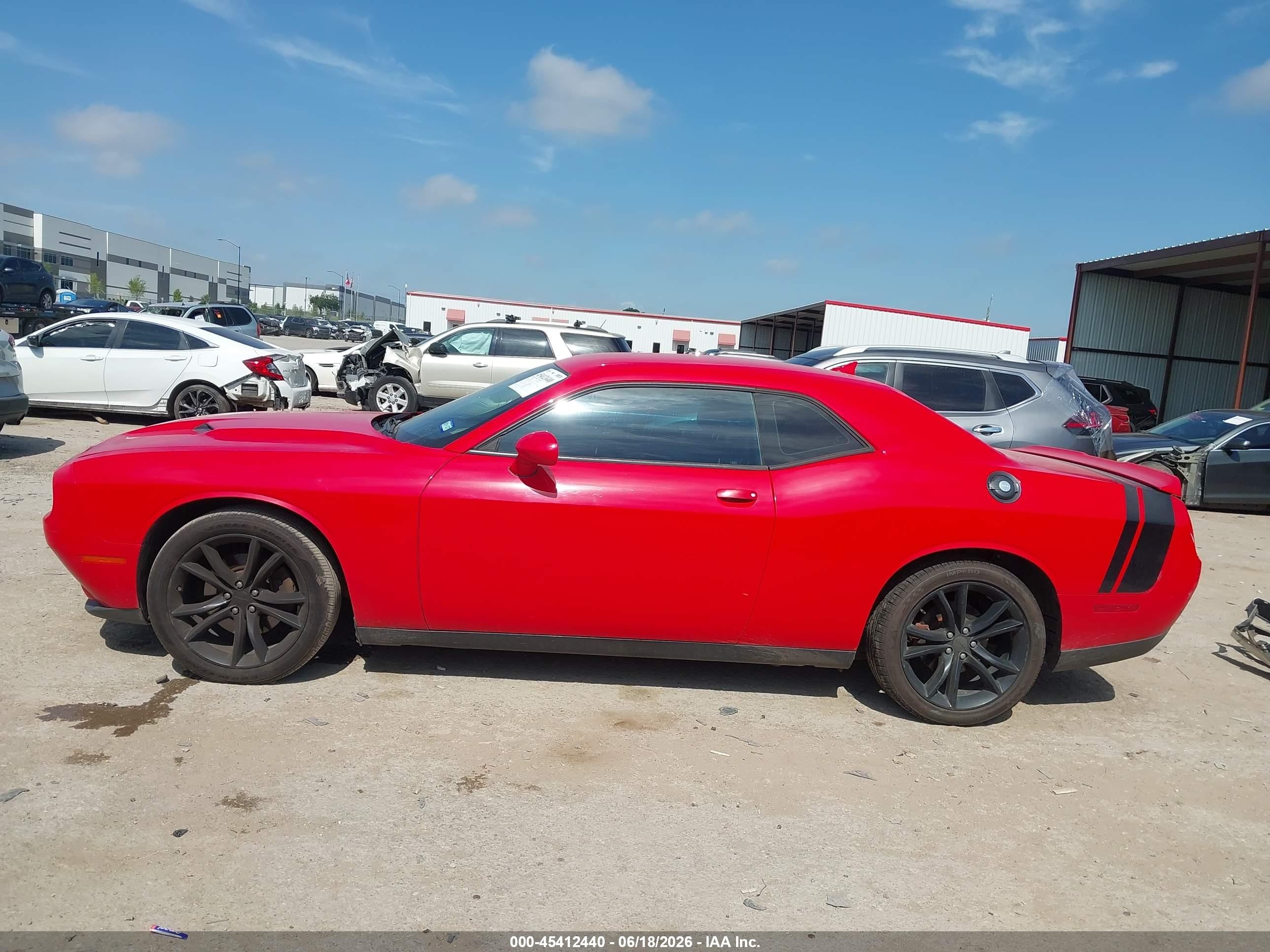 2015 Dodge Challenger Sxt Plus Red vin: 2C3CDZBG1FH788988