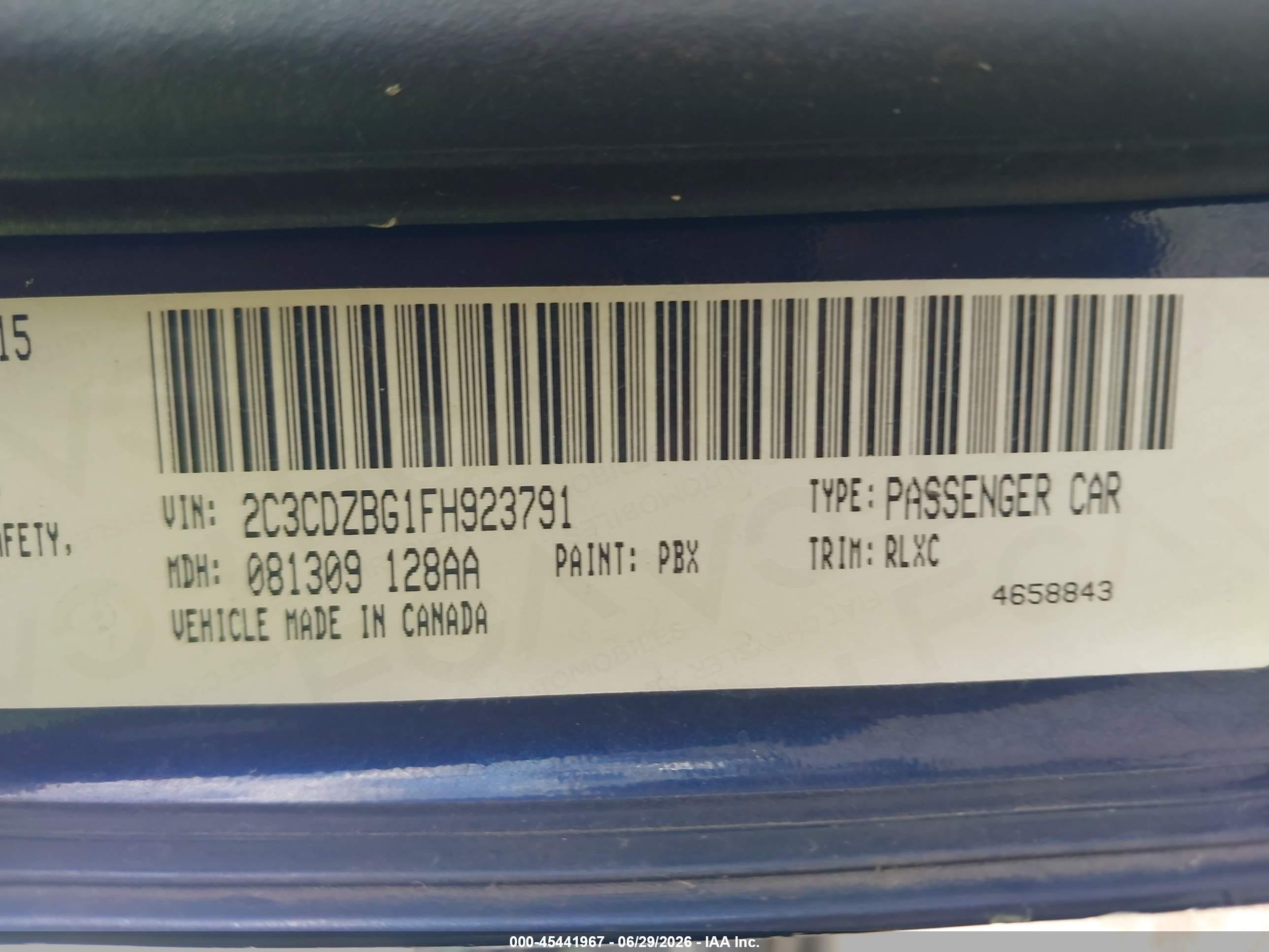 2015 Dodge Challenger Sxt Plus Blue vin: 2C3CDZBG1FH923791