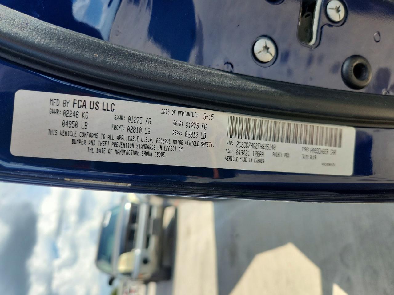 2015 Dodge Challenger Sxt Plus Blue vin: 2C3CDZBG2FH835140