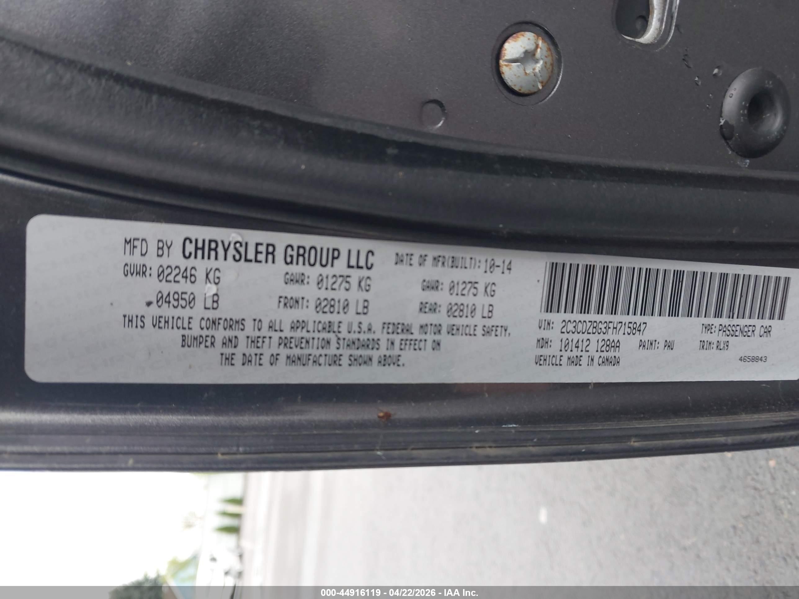 2015 Dodge Challenger Sxt Plus Gray vin: 2C3CDZBG3FH715847
