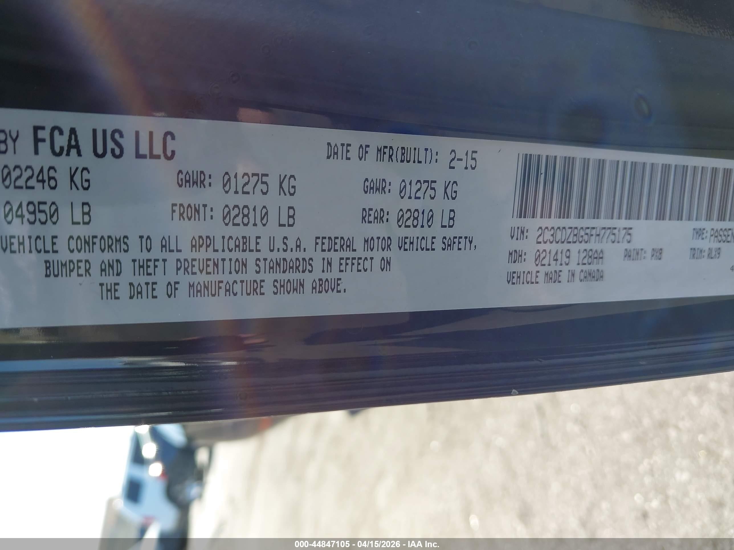 2015 Dodge Challenger Sxt Plus Black vin: 2C3CDZBG5FH775175