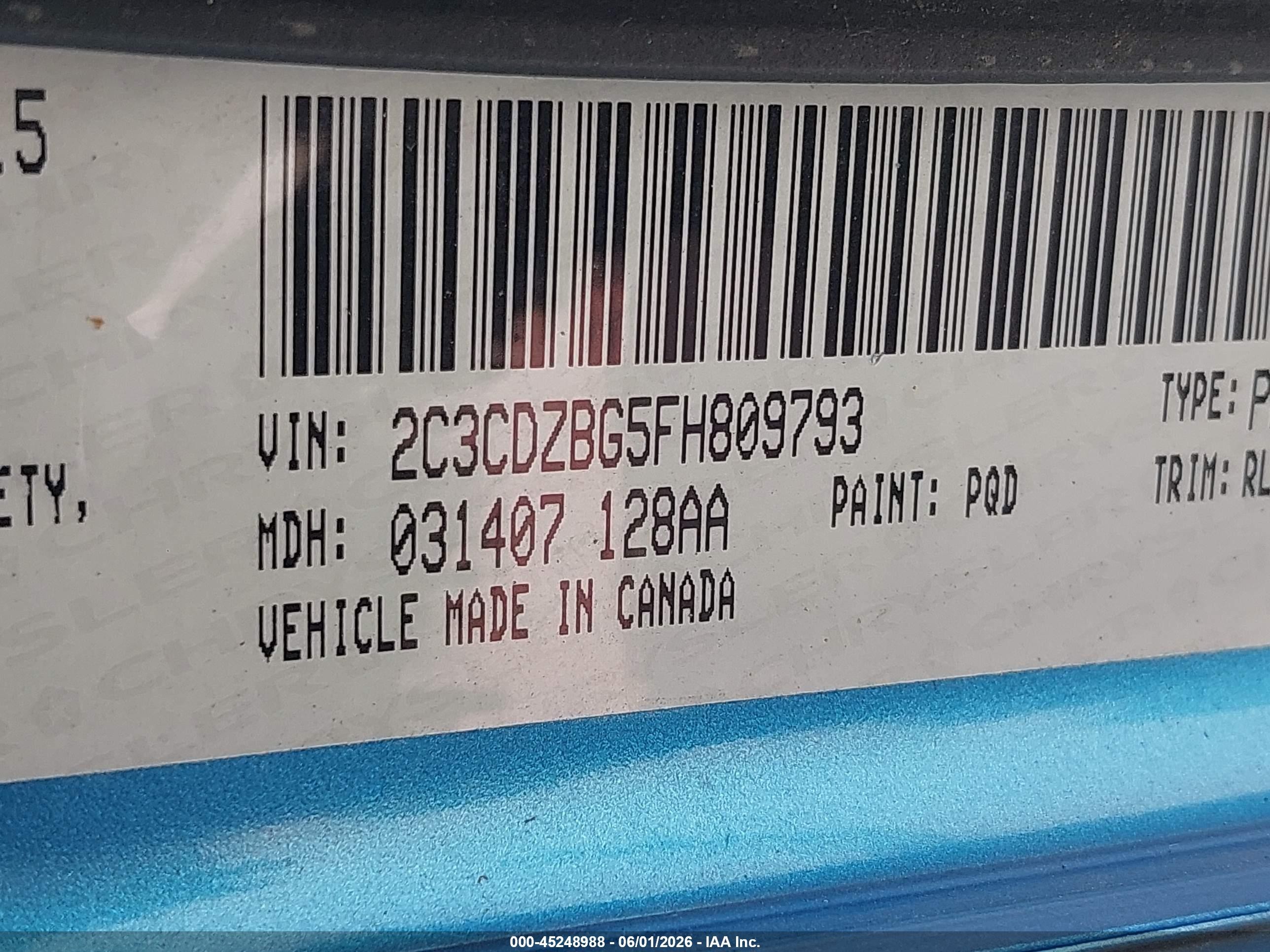 2015 Dodge Challenger Sxt Plus Blue vin: 2C3CDZBG5FH809793