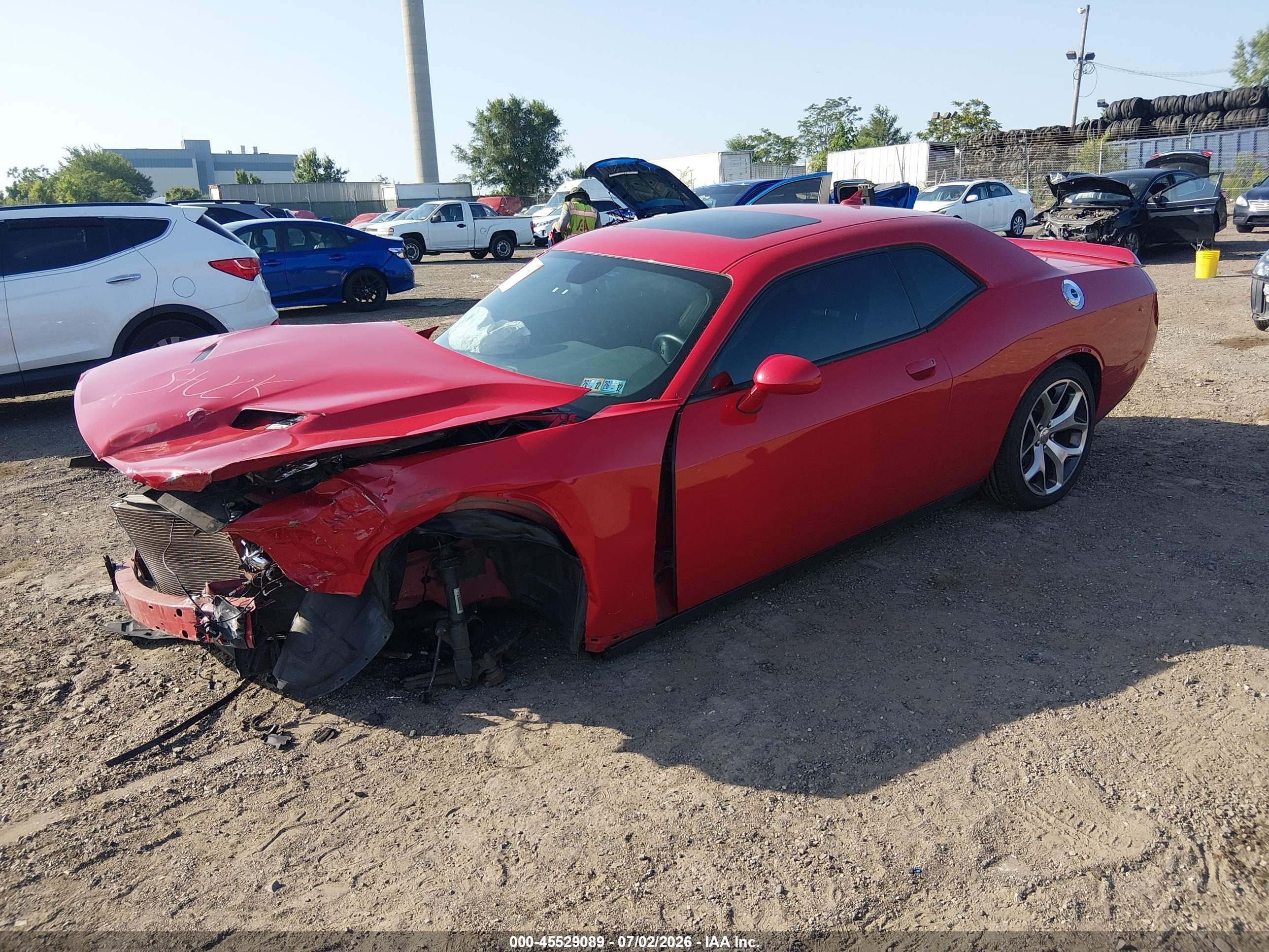 2015 Dodge Challenger Sxt Plus Red vin: 2C3CDZBG7FH710814