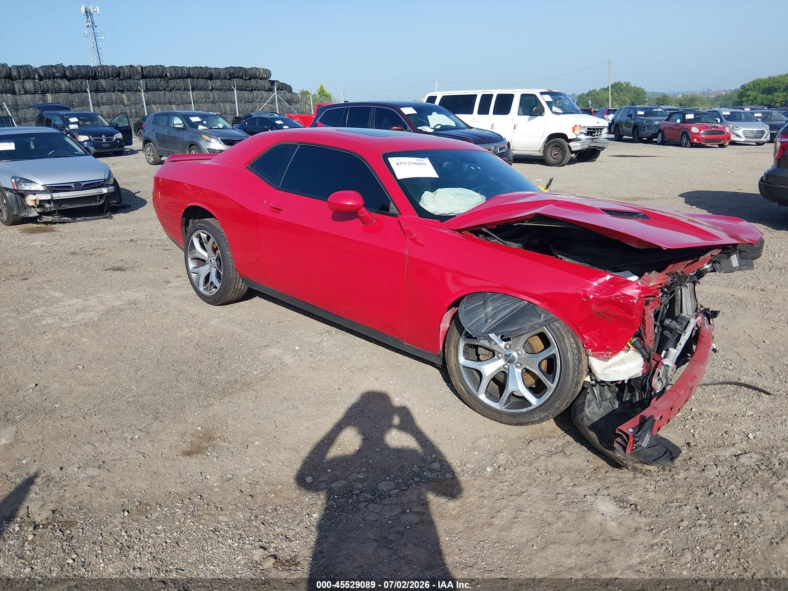 2015 Dodge Challenger Sxt Plus Red vin: 2C3CDZBG7FH710814