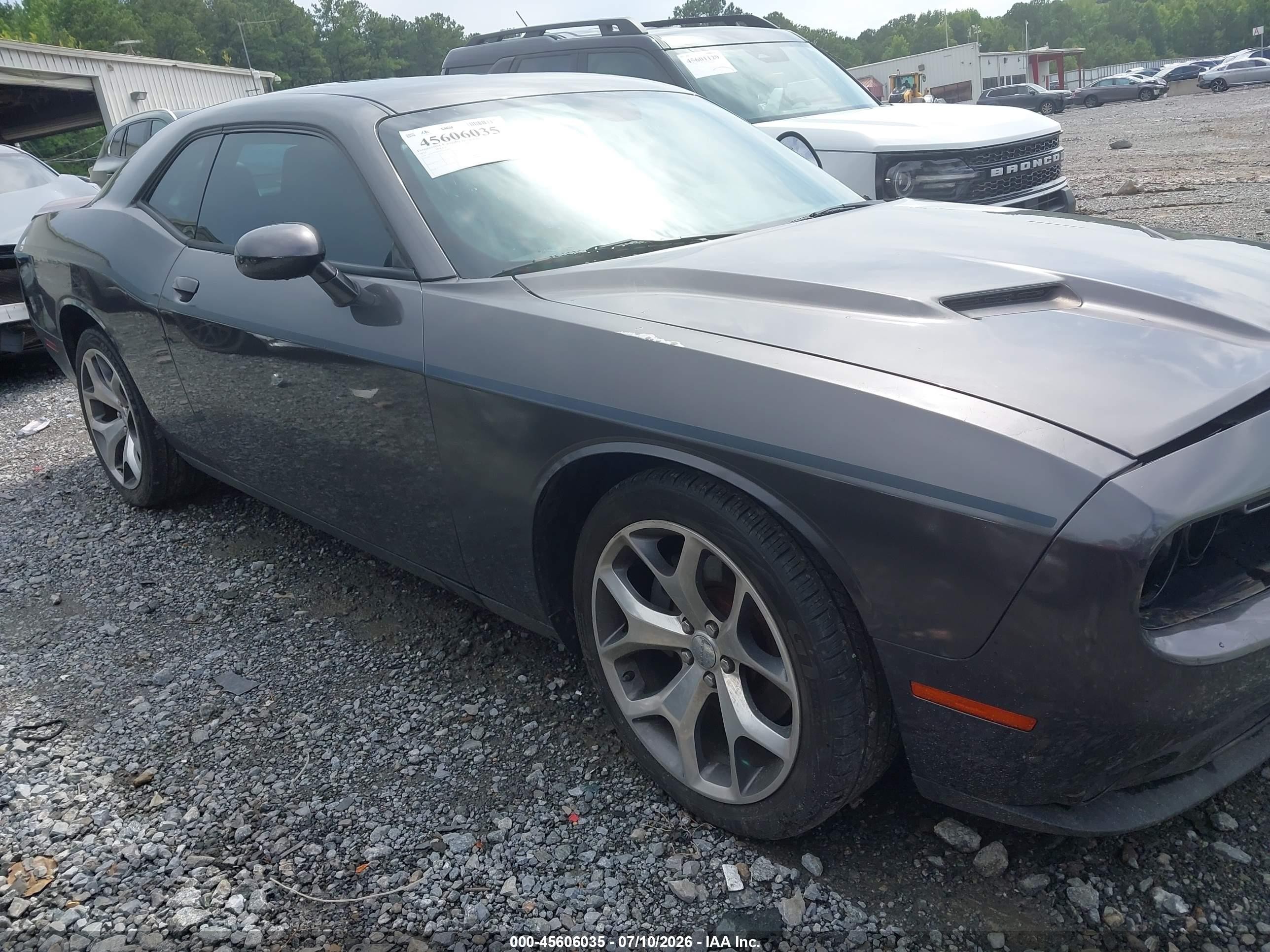 2015 Dodge Challenger Sxt Plus Or R/t Gray vin: 2C3CDZBG7FH833660