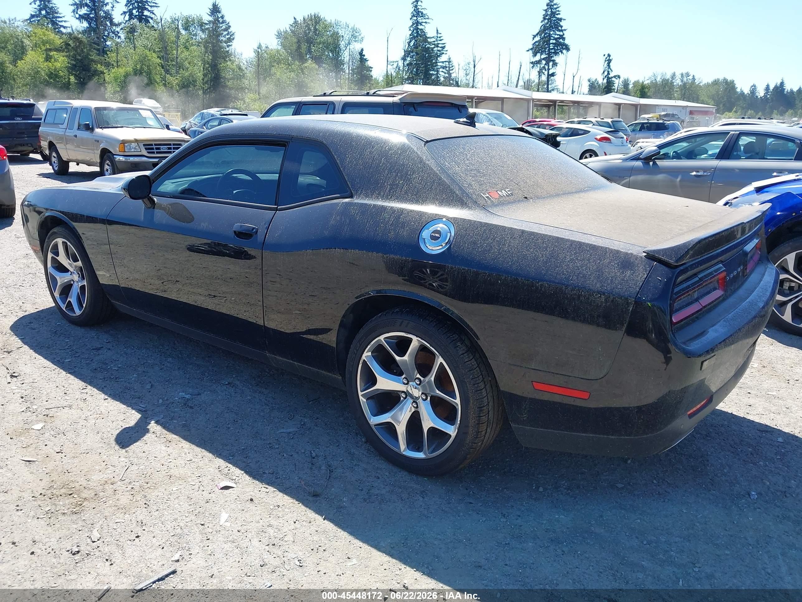 2015 Dodge Challenger Sxt Plus Black vin: 2C3CDZBG8FH714659