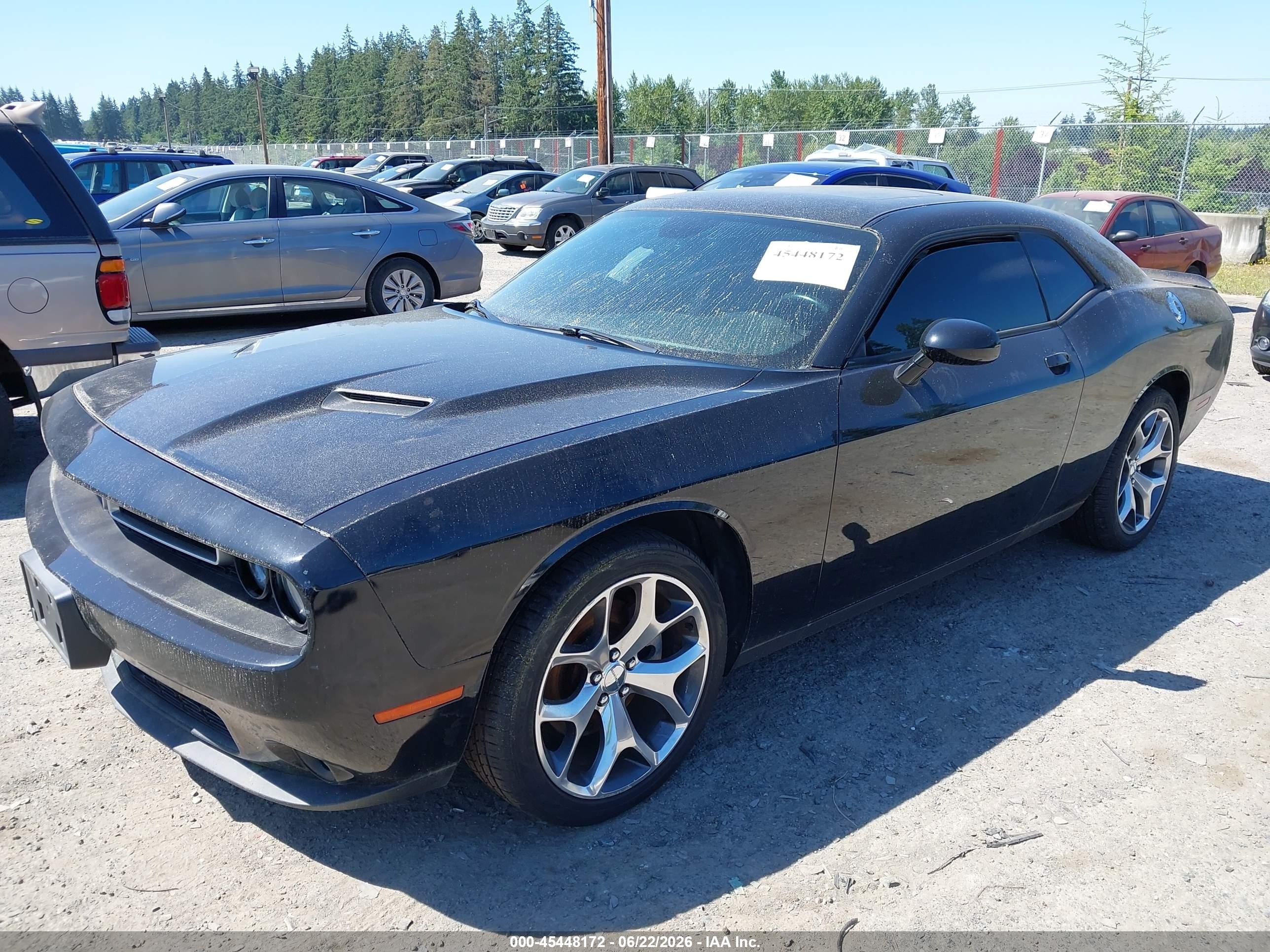 2015 Dodge Challenger Sxt Plus Black vin: 2C3CDZBG8FH714659