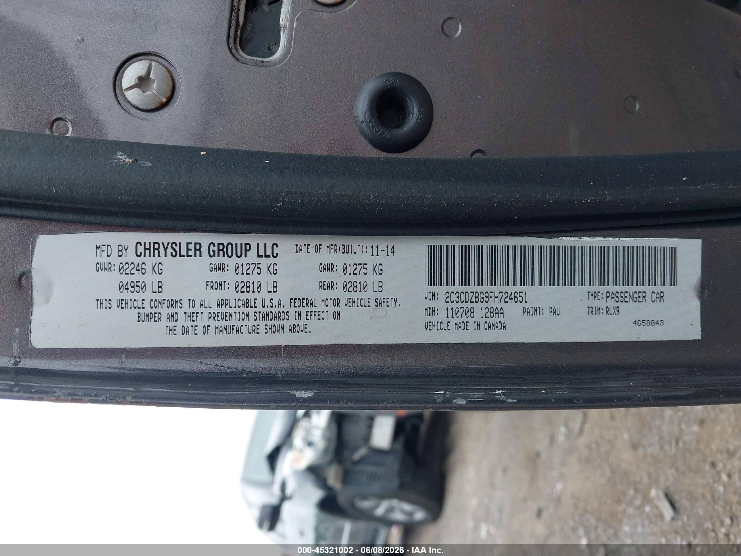 2015 Dodge Challenger Sxt Plus Gray vin: 2C3CDZBG9FH724651
