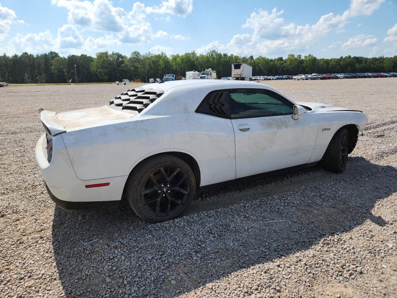2015 Dodge Challenger Sxt Plus White vin: 2C3CDZBT0FH846540 Damage: Right Qtr Panel, Heavy Scratch, > 12 Inches