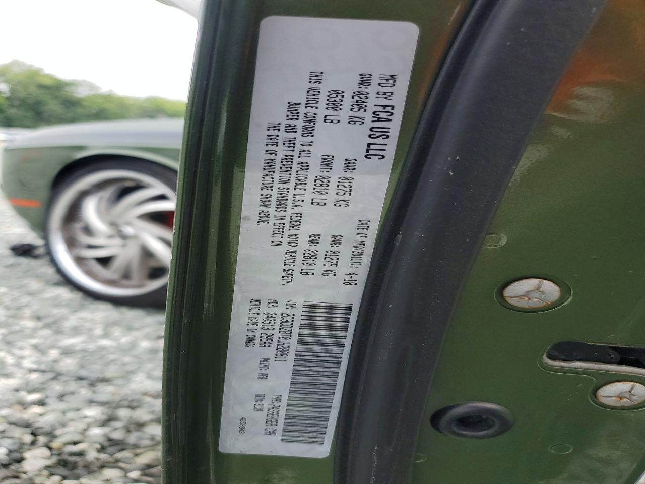 2018 Dodge Challenger R/t Green vin: 2C3CDZBT0JH280811