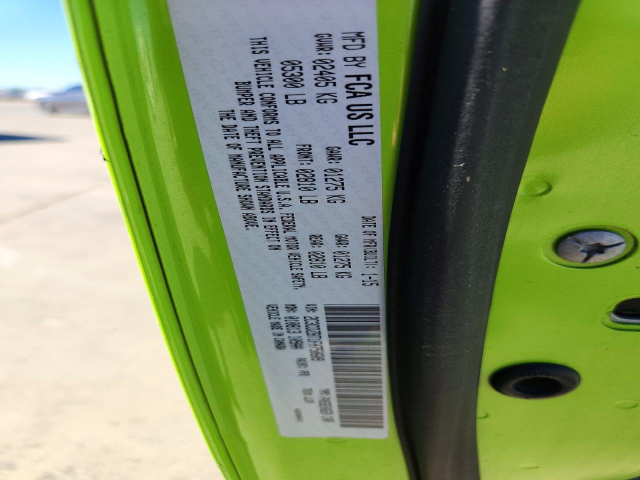 2015 Dodge Challenger Sxt Plus Green vin: 2C3CDZBT1FH750609