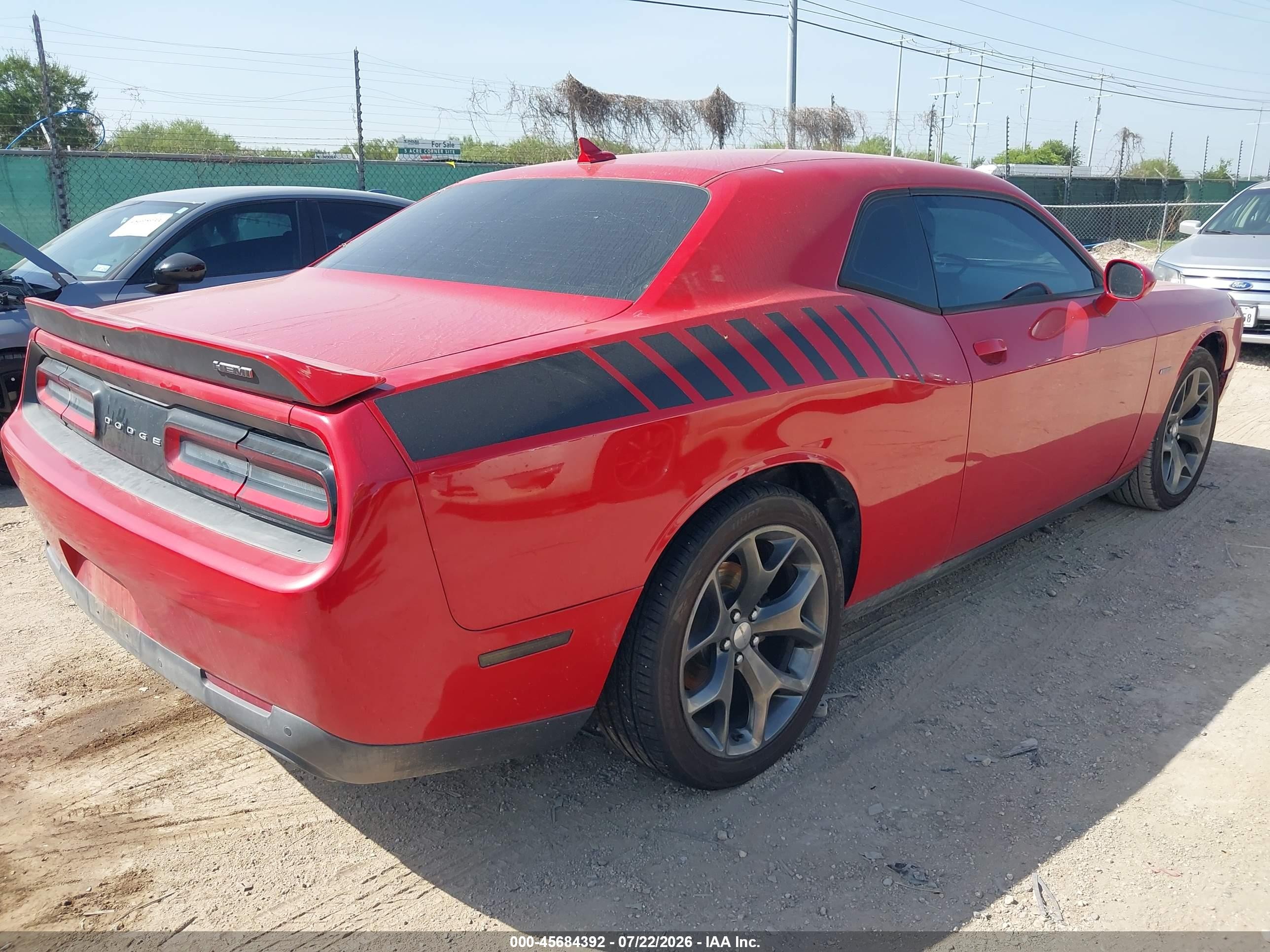 2015 Dodge Challenger R/t Plus Red vin: 2C3CDZBT4FH773480