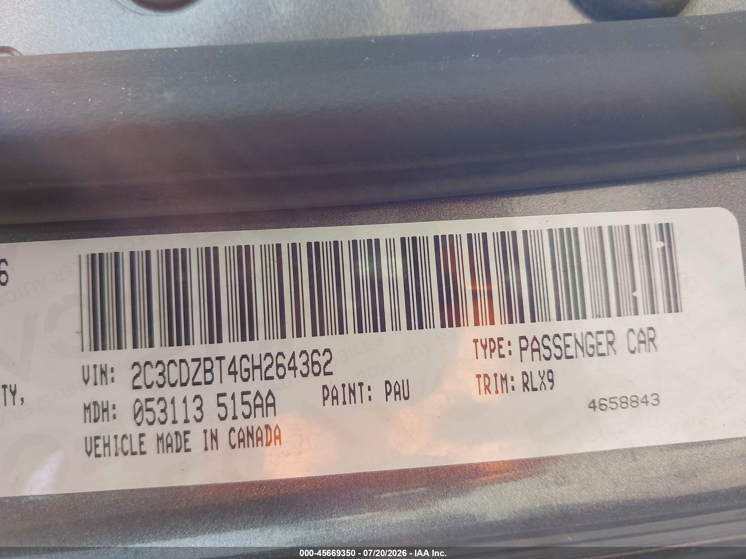 2016 Dodge Challenger R/t Plus Gray vin: 2C3CDZBT4GH264362