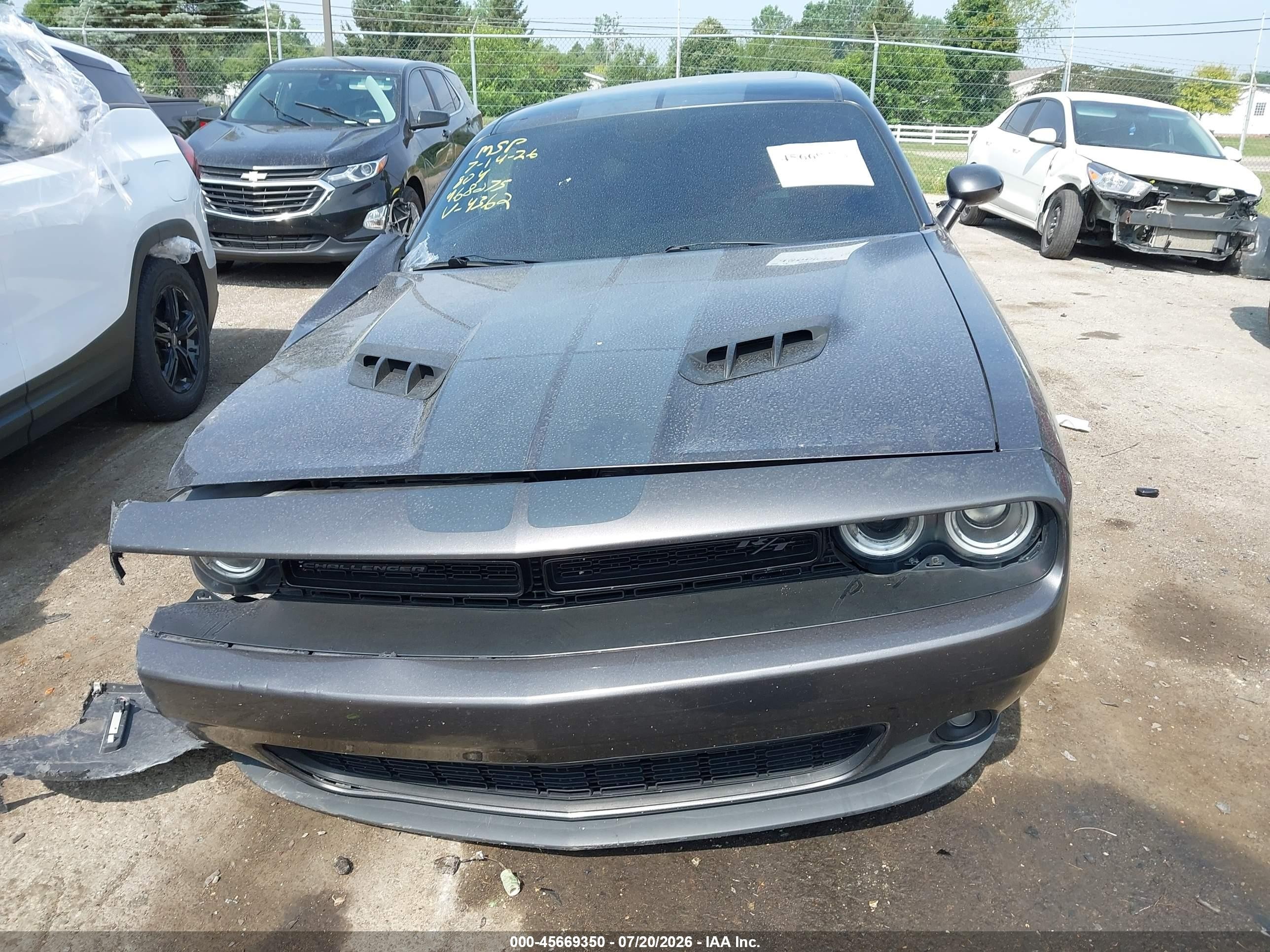 2016 Dodge Challenger R/t Plus Gray vin: 2C3CDZBT4GH264362