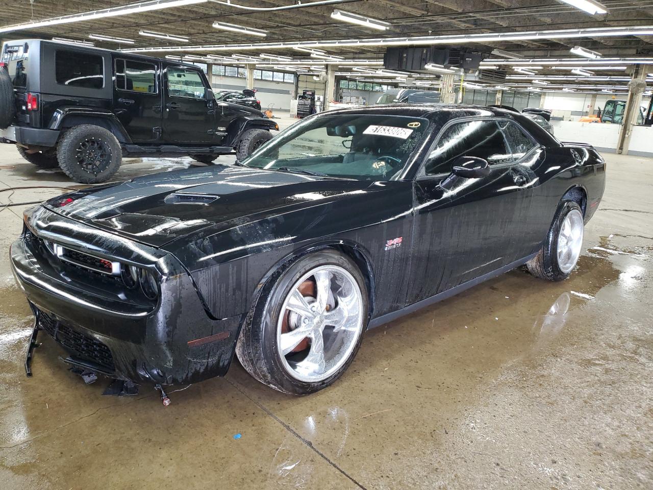 2015 Dodge Challenger Sxt Plus Black vin: 2C3CDZBT5FH744294 Damage: Left Front Tire, Worn, Replacement Required