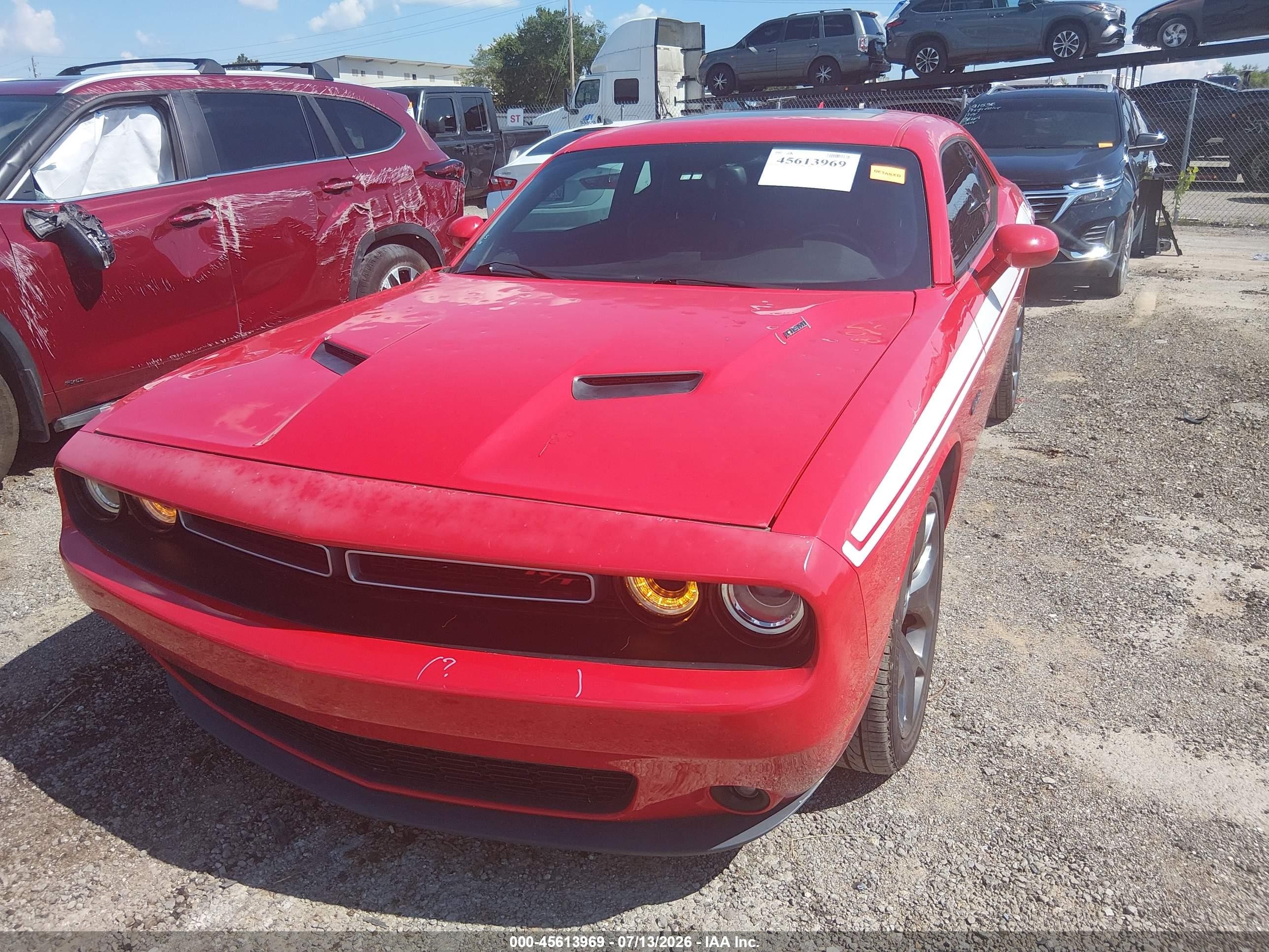 2015 Dodge Challenger R/t Plus Red vin: 2C3CDZBT9FH719317