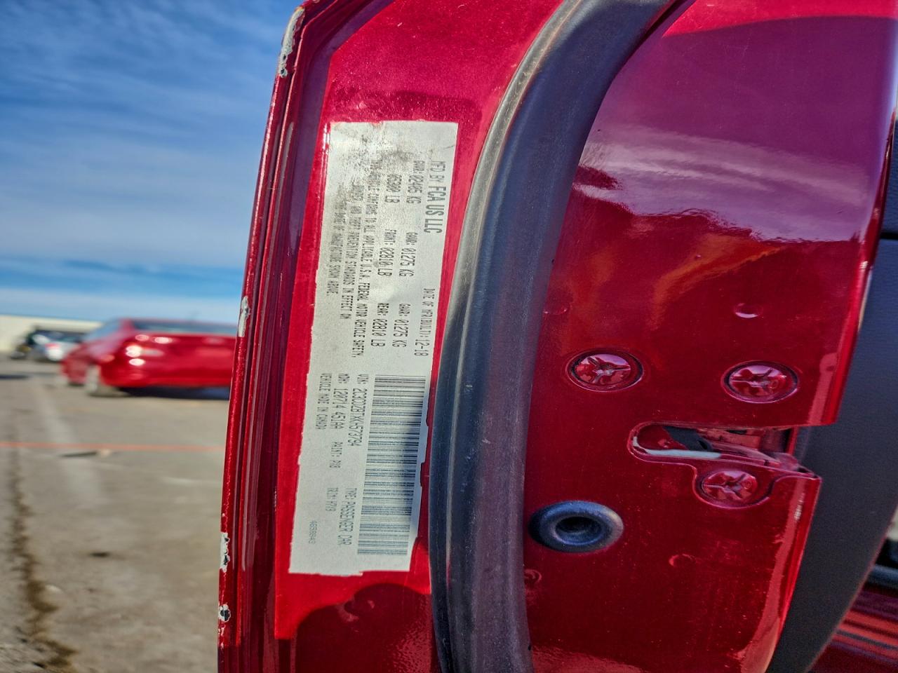 2019 Dodge Challenger R Красный vin: 2C3CDZBTXKH573794