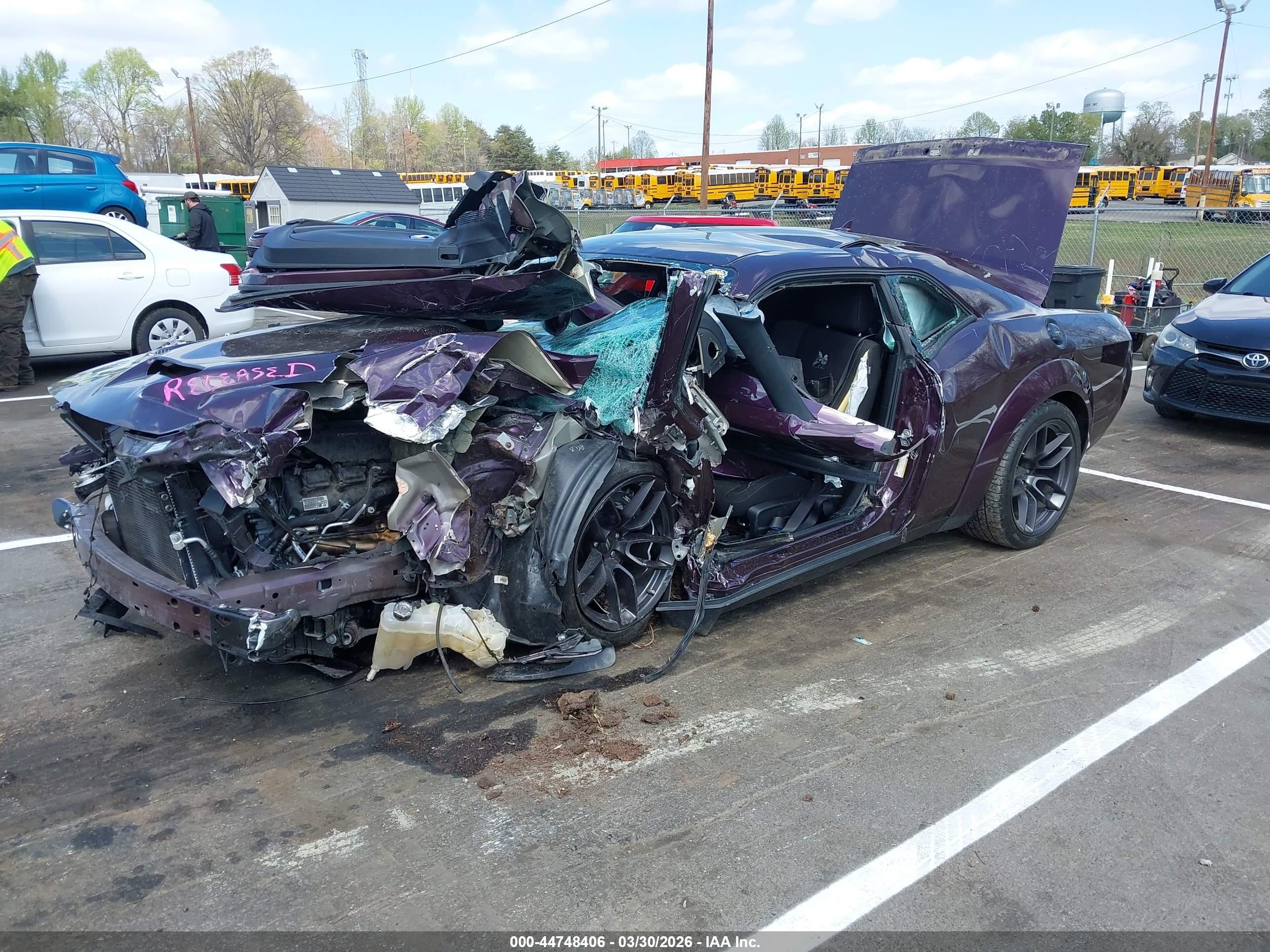 2021 Dodge Challenger R/t Scat Pack Widebody Purple vin: 2C3CDZFJ5MH560060