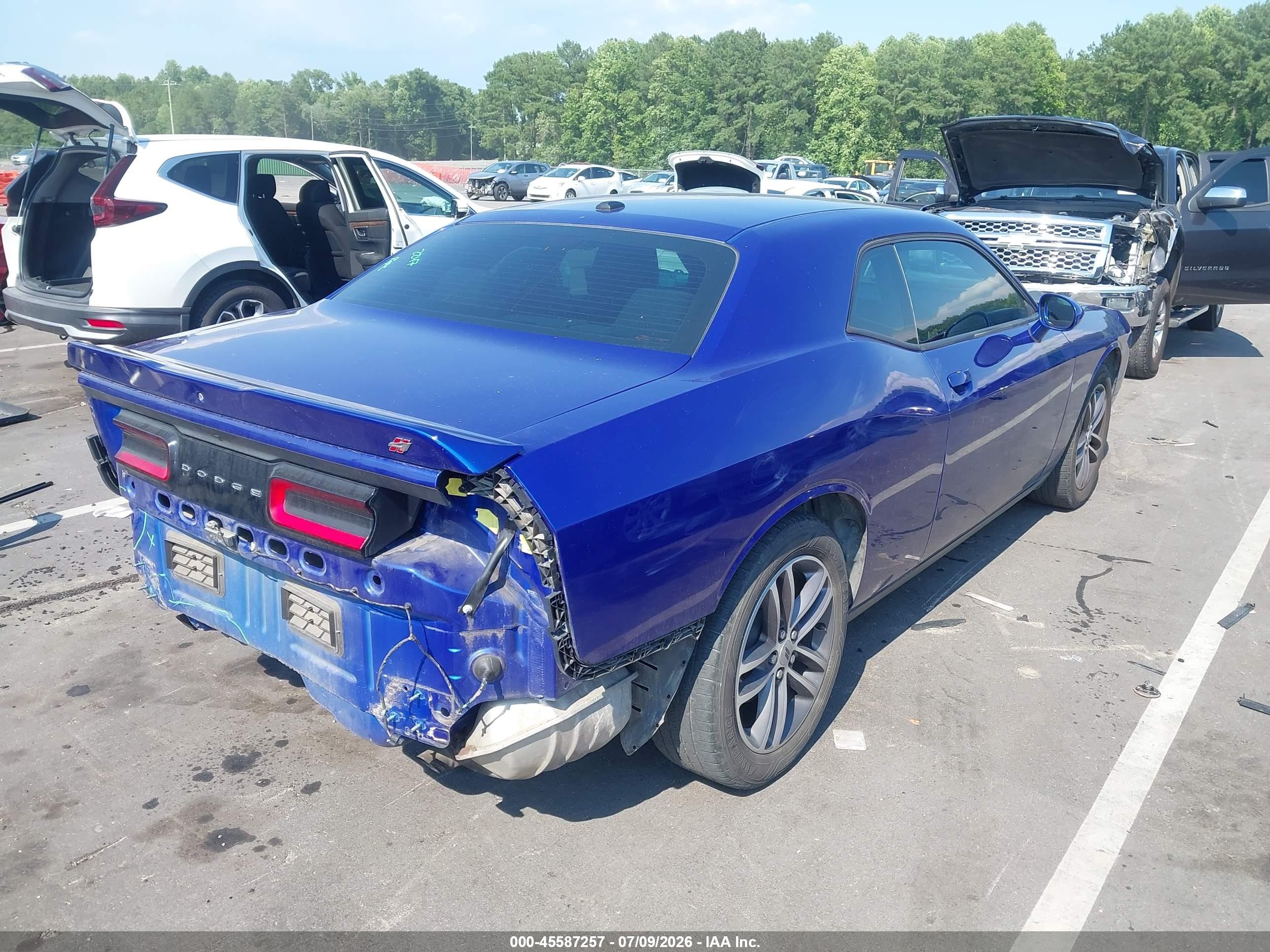 2019 Dodge Challenger Sxt Awd Синий vin: 2C3CDZGG9KH607235