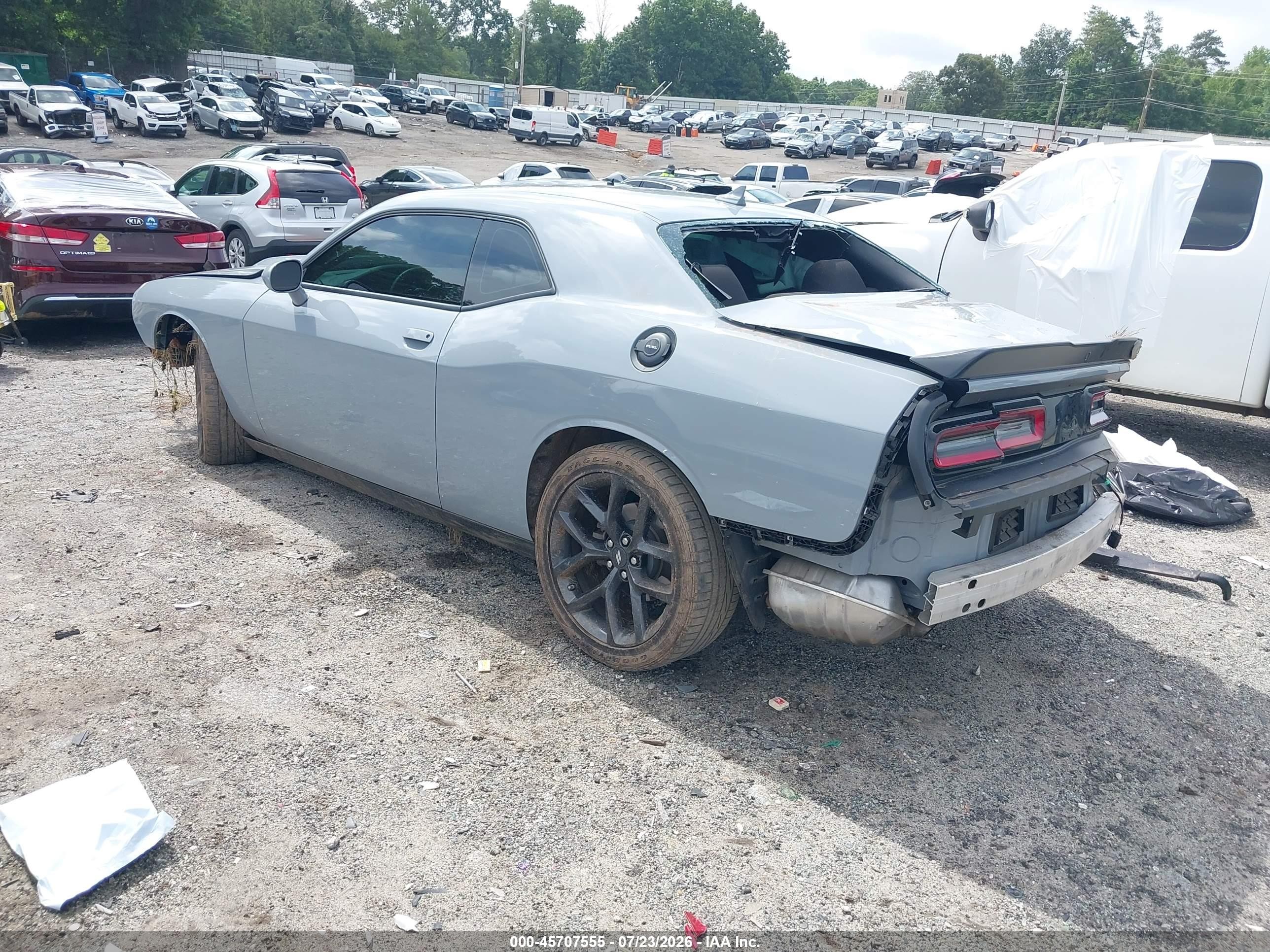 2022 Dodge Challenger Gt Gray vin: 2C3CDZJG1NH124979