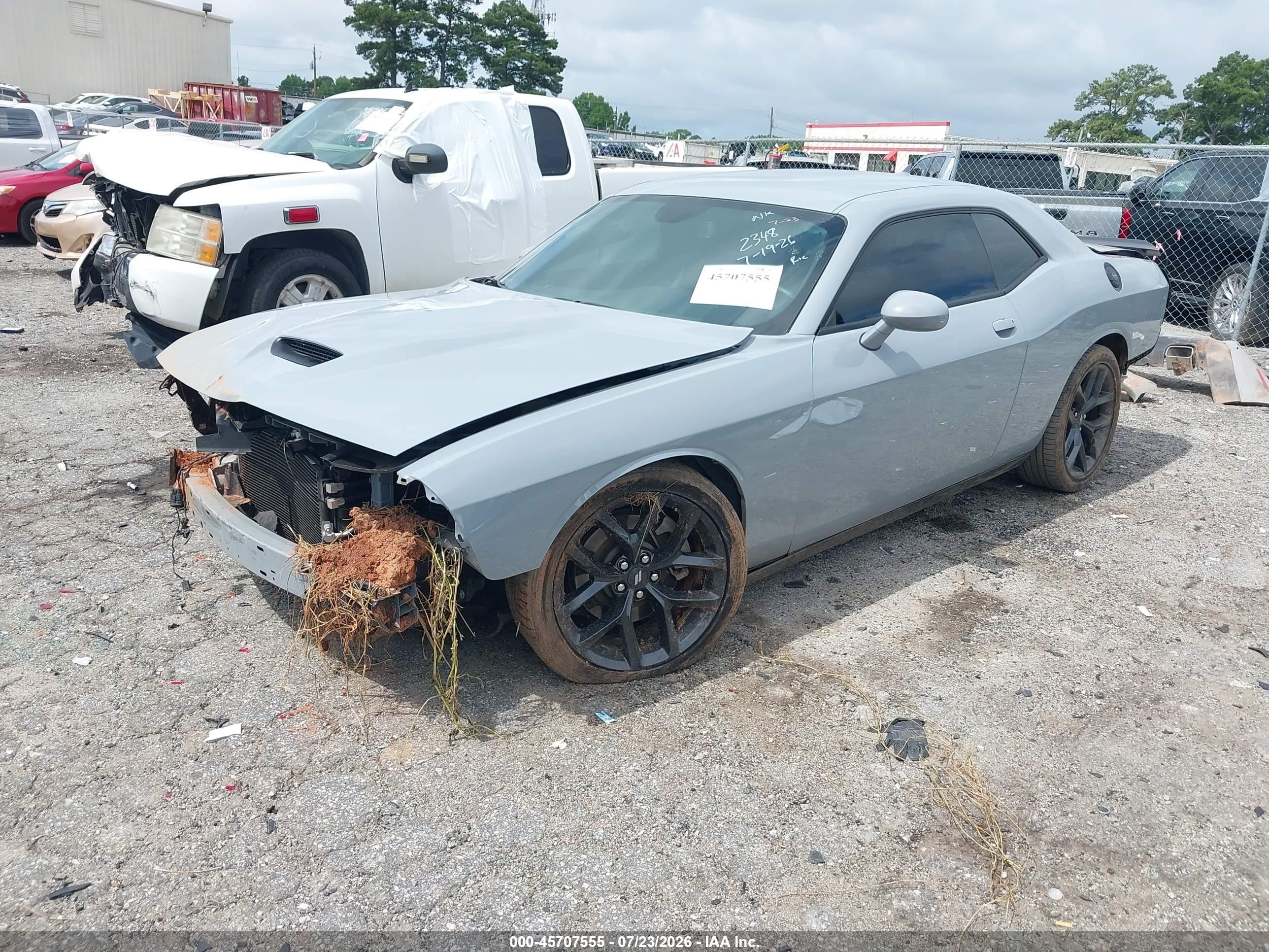 2022 Dodge Challenger Gt Gray vin: 2C3CDZJG1NH124979