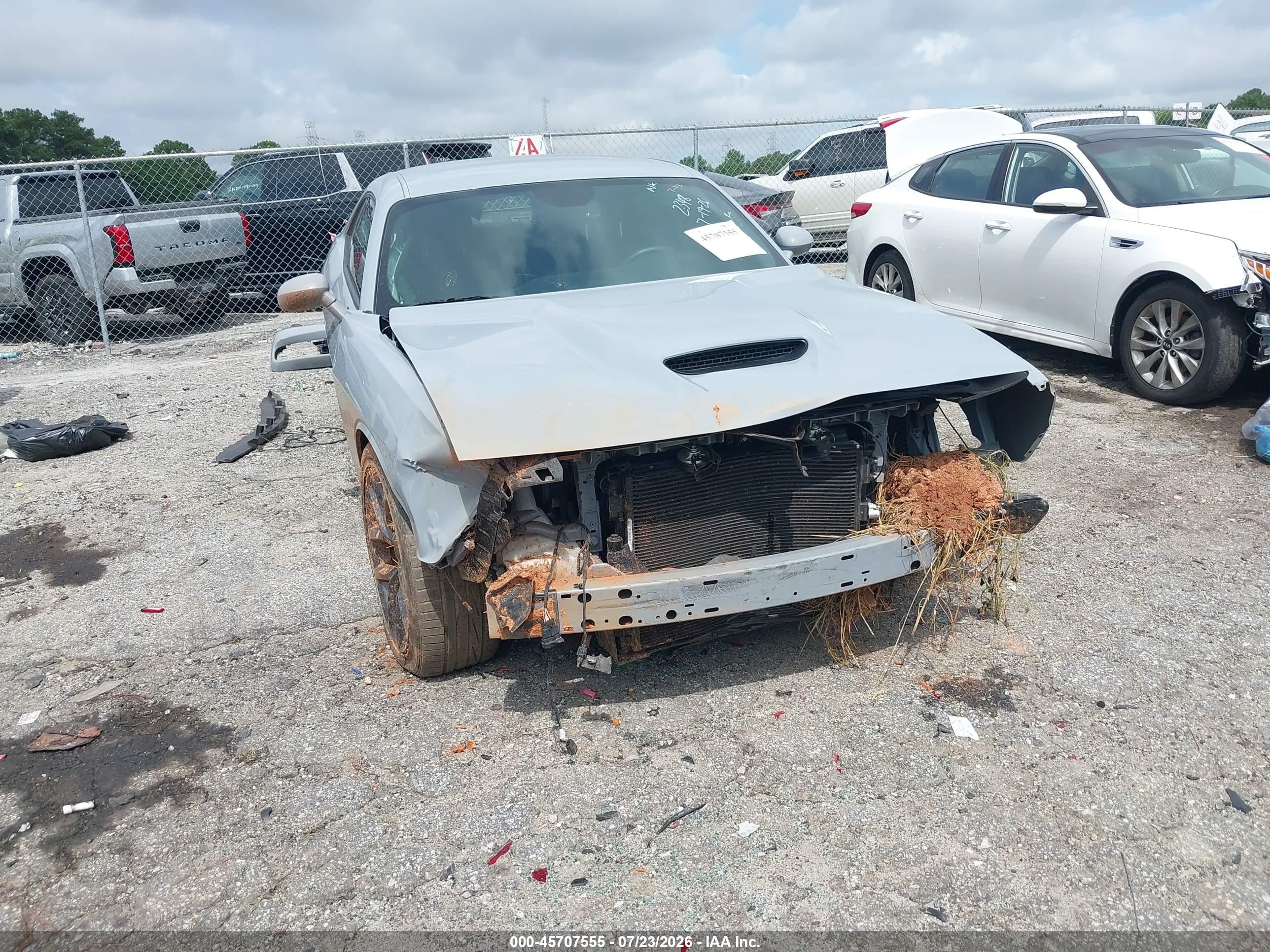 2022 Dodge Challenger Gt Gray vin: 2C3CDZJG1NH124979