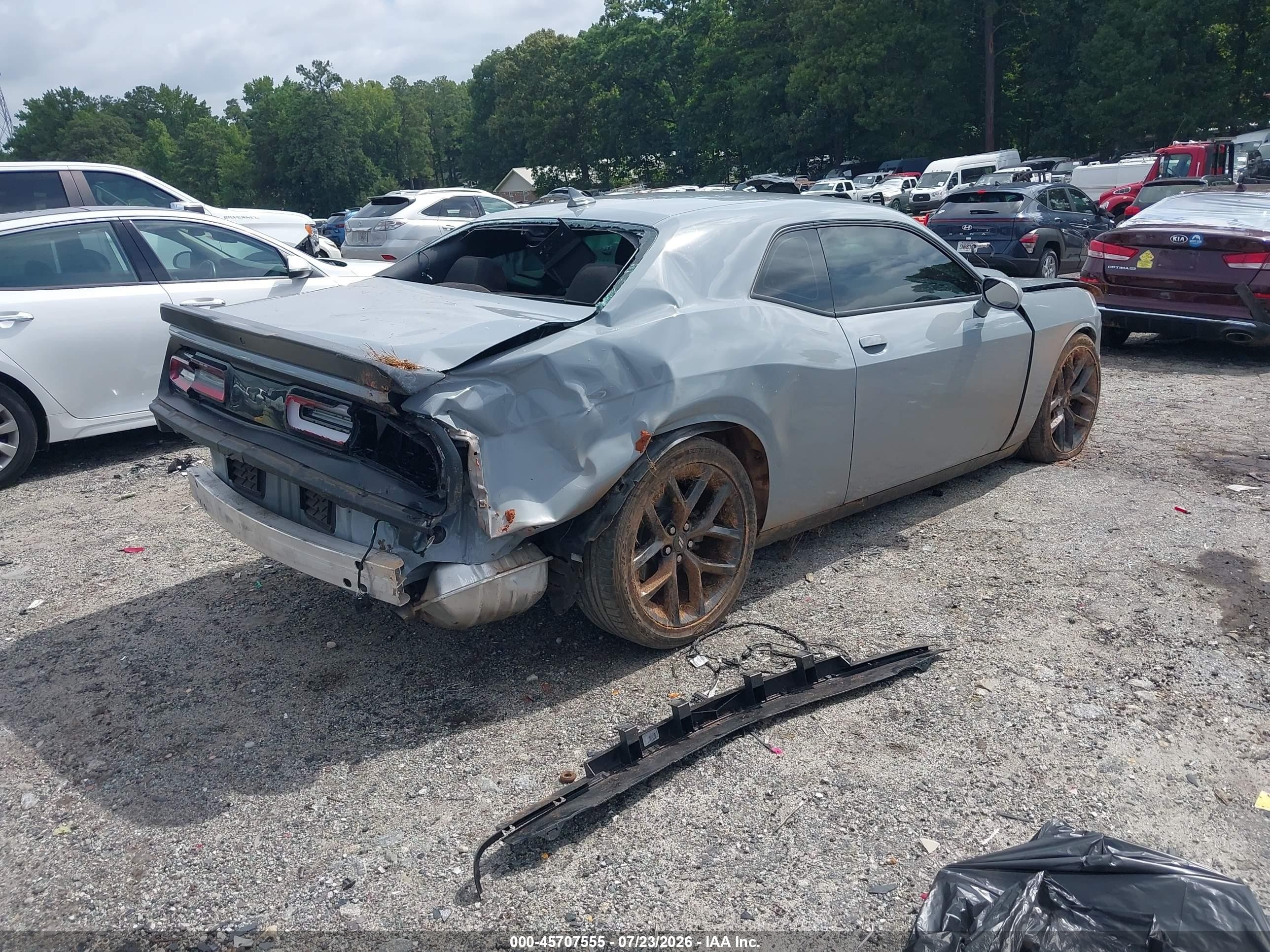 2022 Dodge Challenger Gt Gray vin: 2C3CDZJG1NH124979