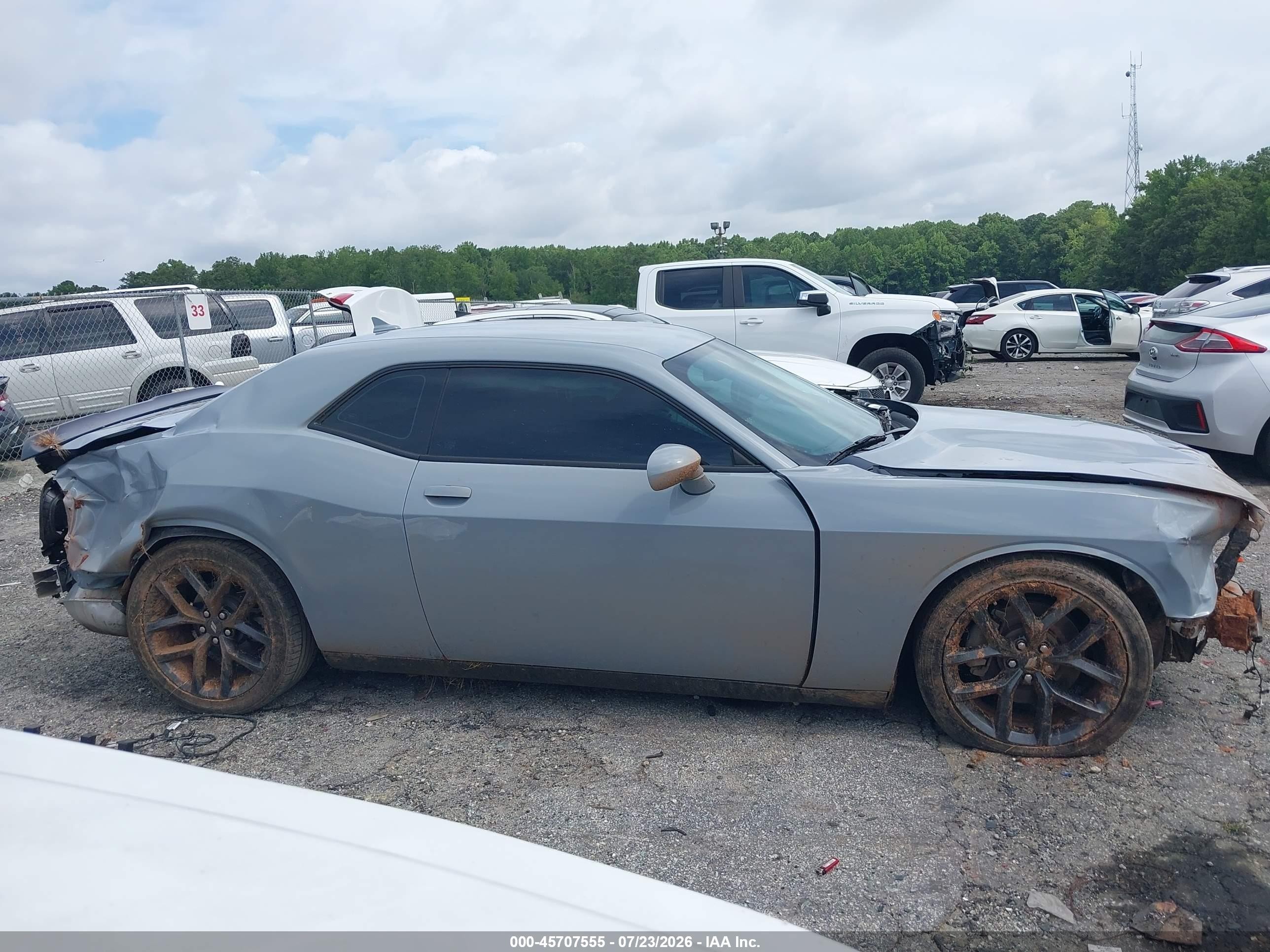 2022 Dodge Challenger Gt Gray vin: 2C3CDZJG1NH124979