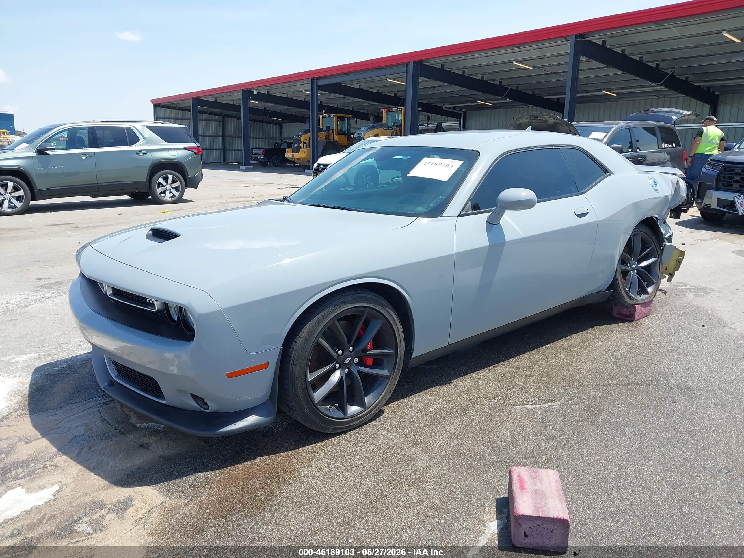 2022 Dodge Challenger Gt Gray vin: 2C3CDZJG2NH222354