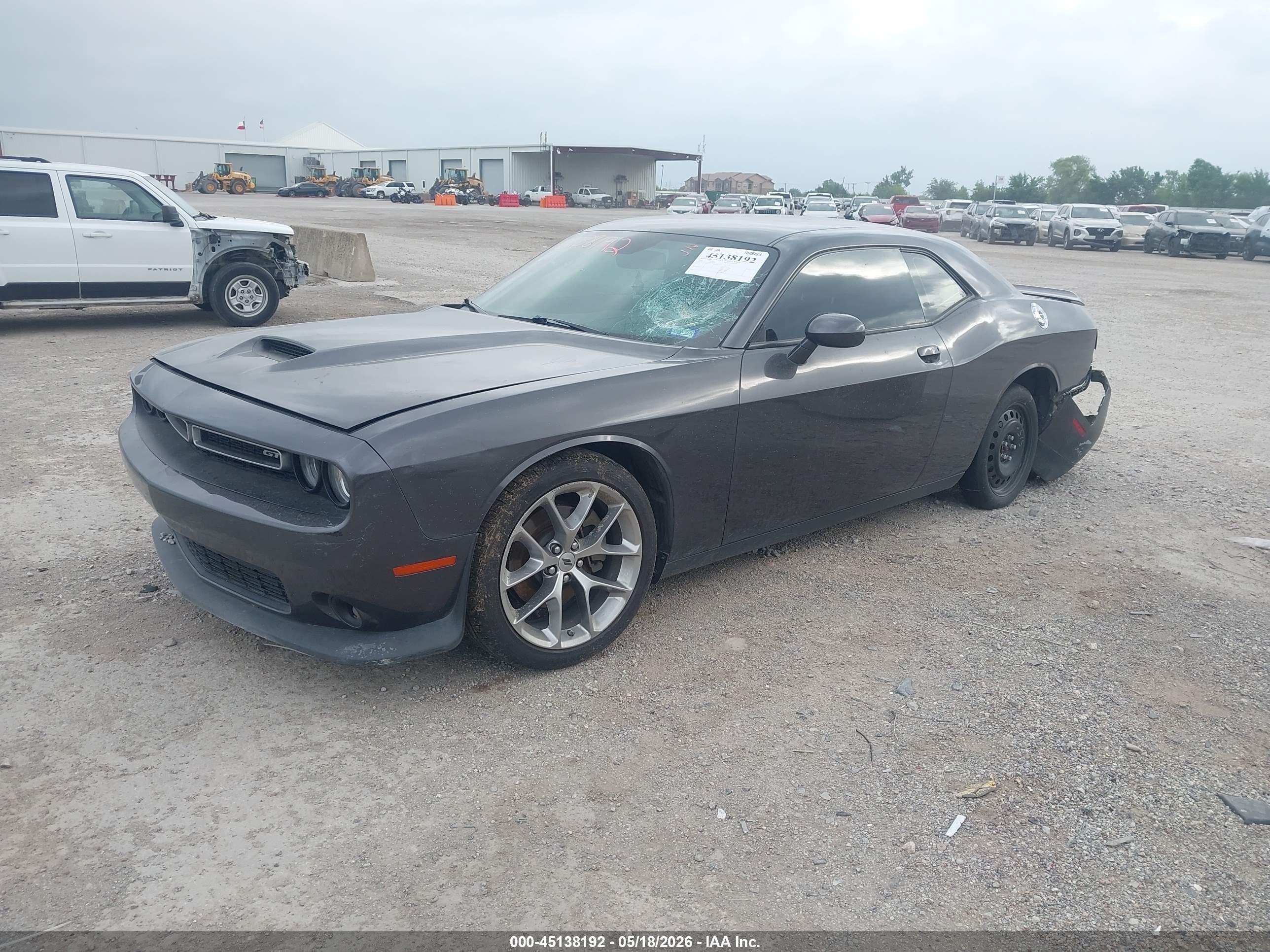 2022 Dodge Challenger Gt Gray vin: 2C3CDZJG4NH136978