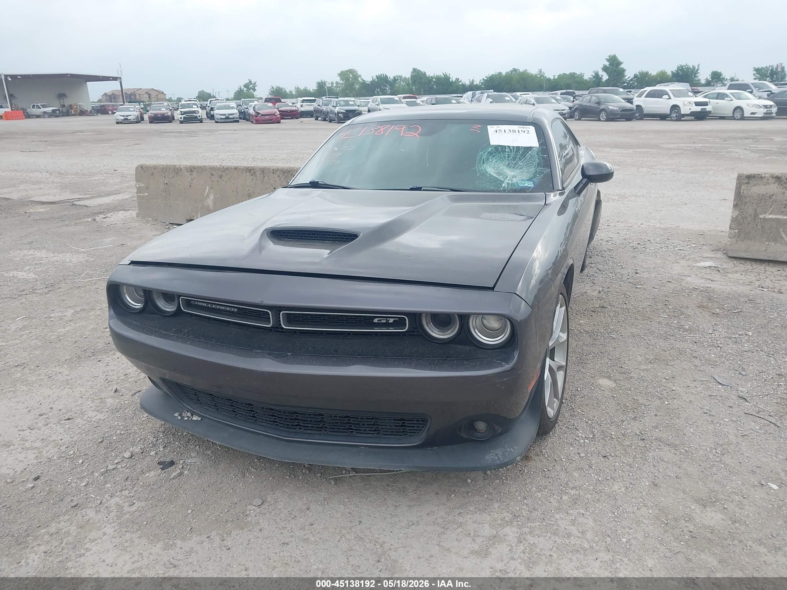 2022 Dodge Challenger Gt Gray vin: 2C3CDZJG4NH136978