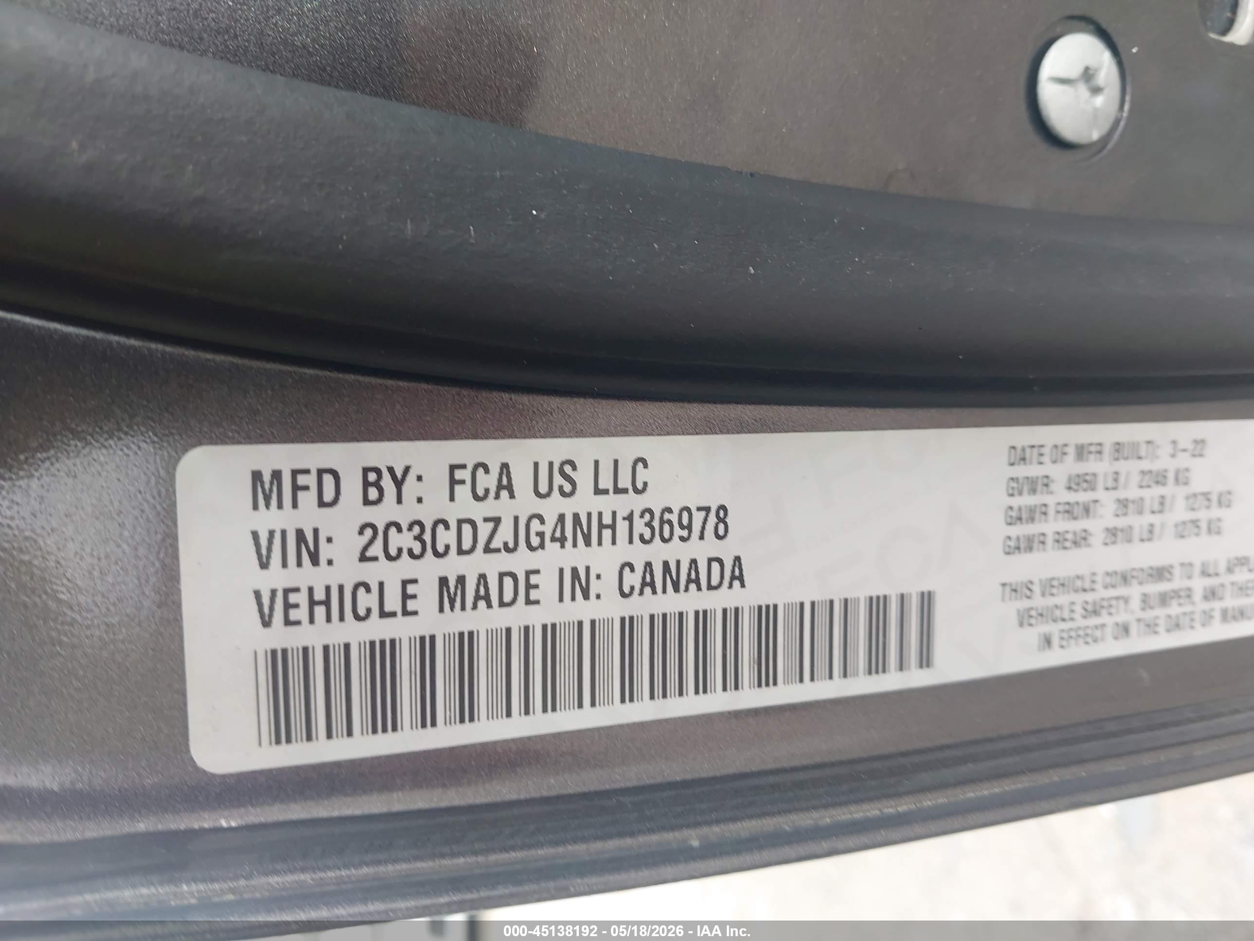 2022 Dodge Challenger Gt Gray vin: 2C3CDZJG4NH136978