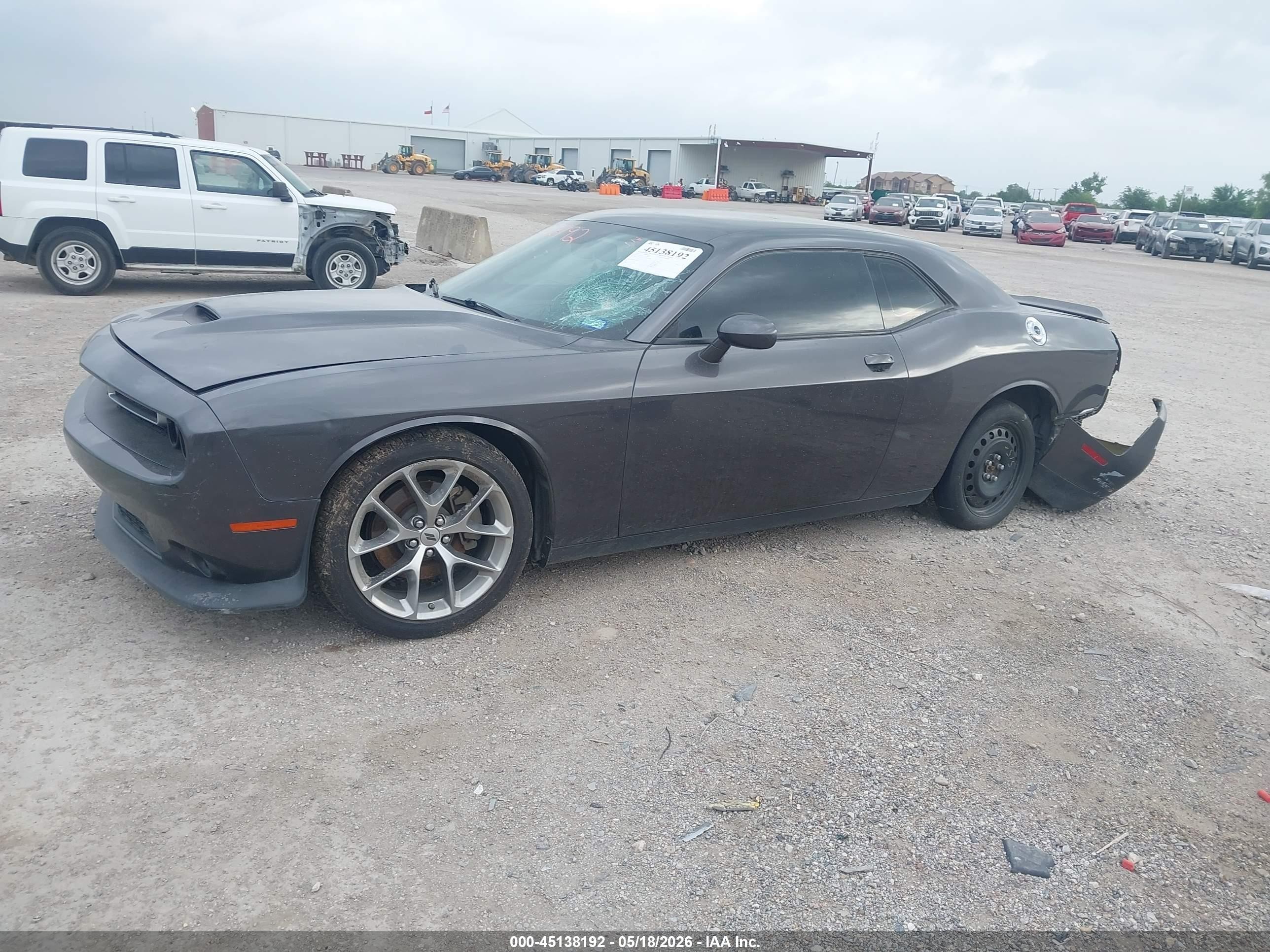 2022 Dodge Challenger Gt Gray vin: 2C3CDZJG4NH136978