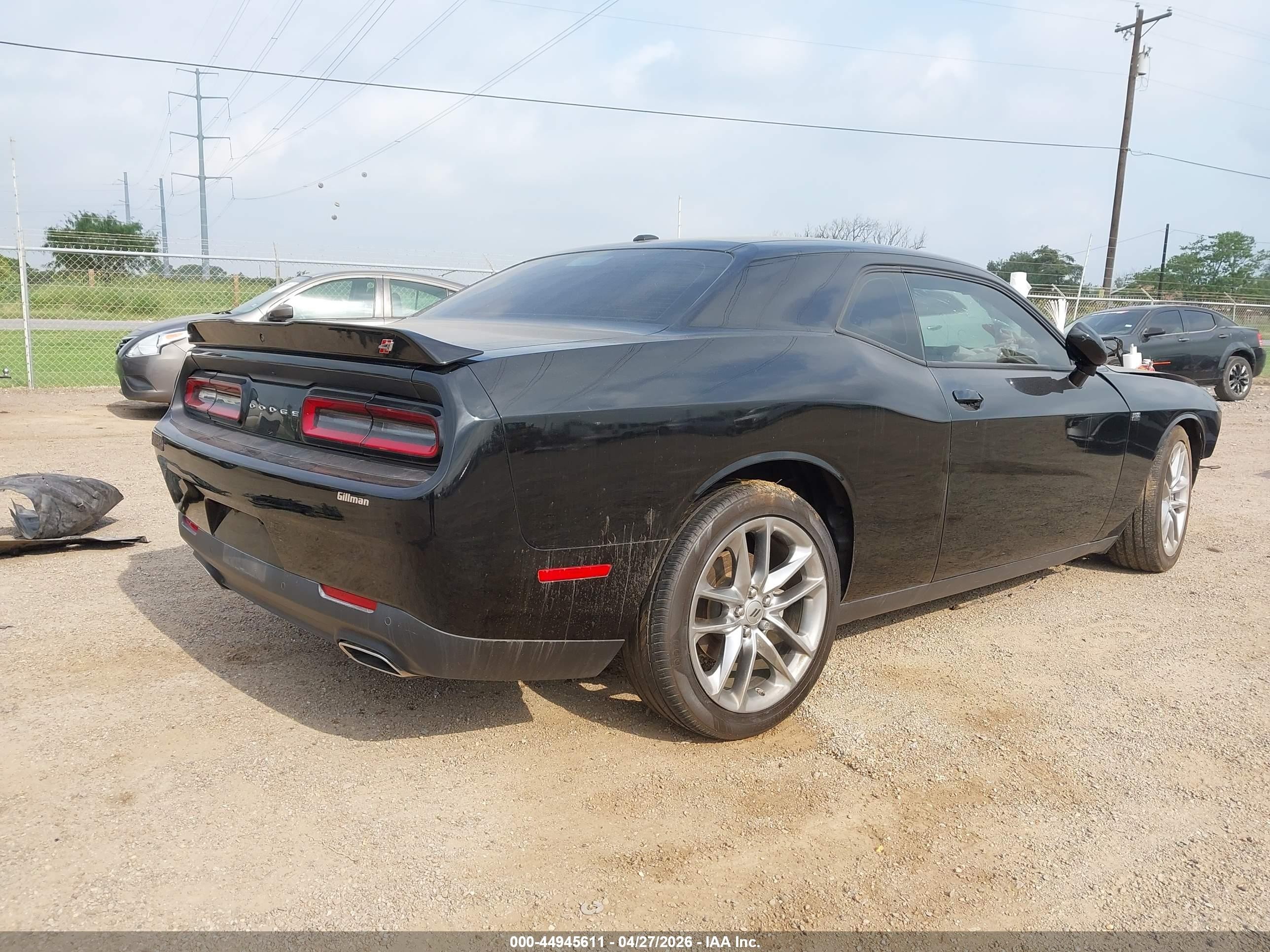 2022 Dodge Challenger Gt Awd Black vin: 2C3CDZKG1NH204510