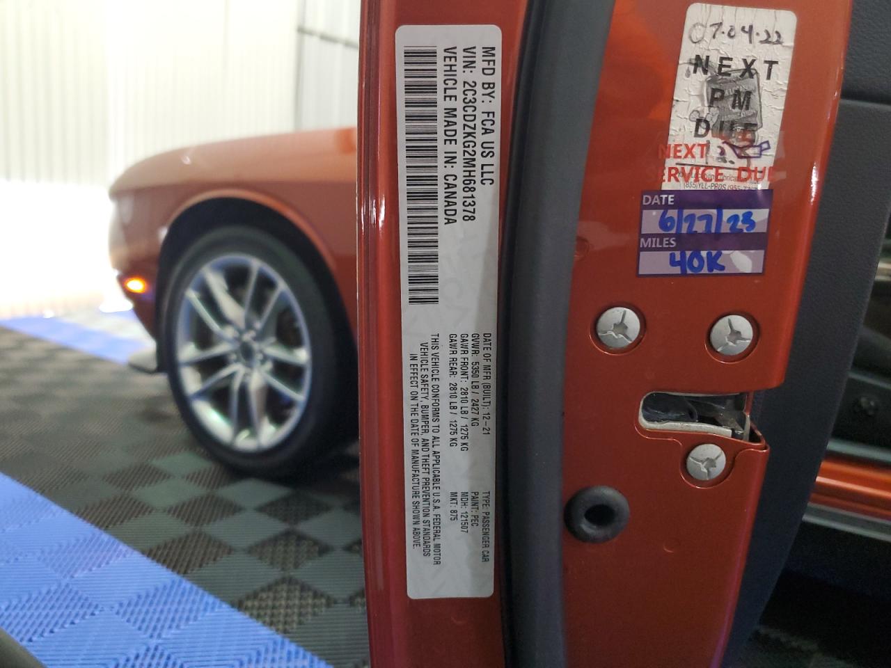 2021 Dodge Challenger Gt Orange vin: 2C3CDZKG2MH681378