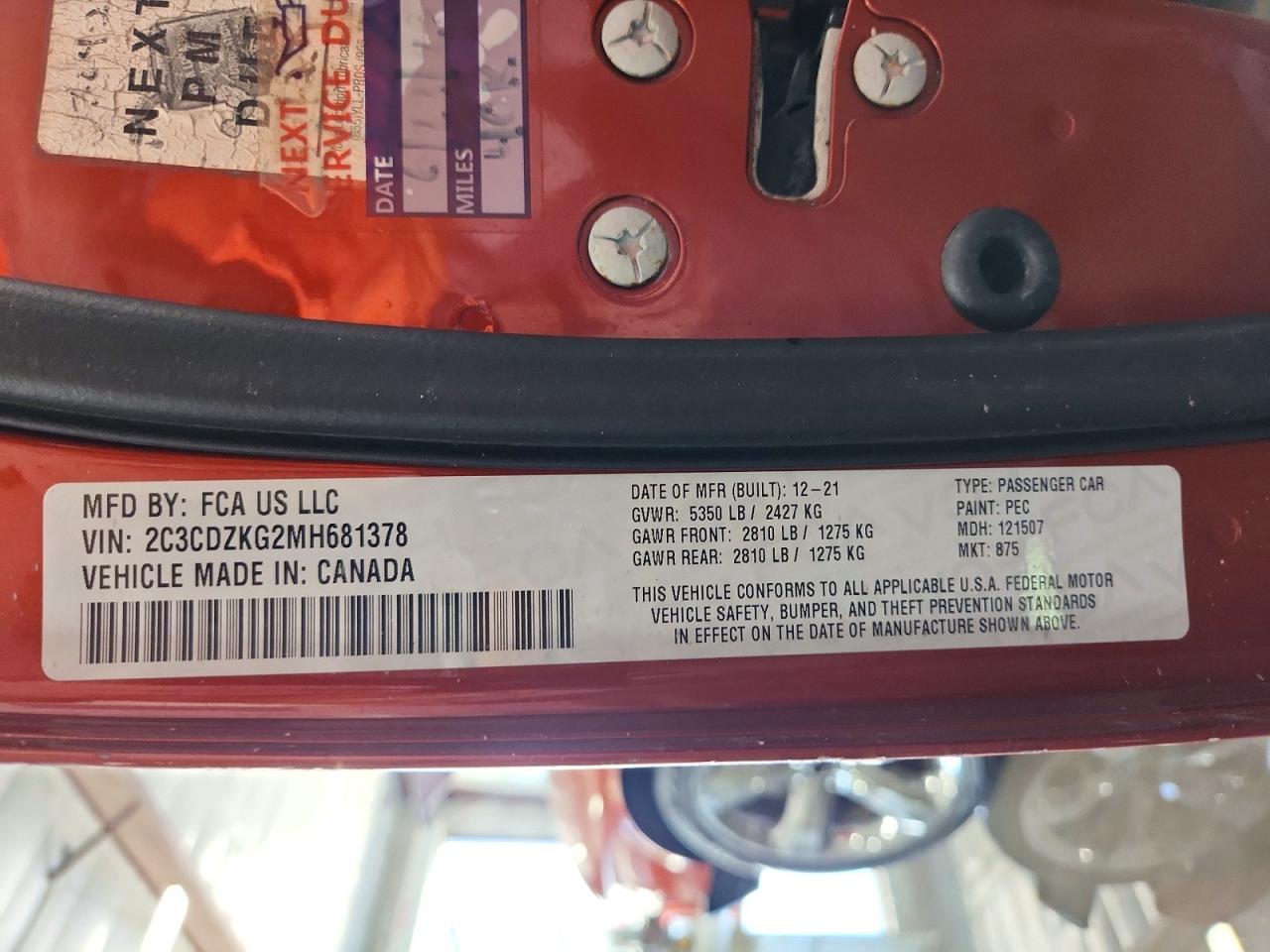 2021 Dodge Challenger Gt Orange vin: 2C3CDZKG2MH681378