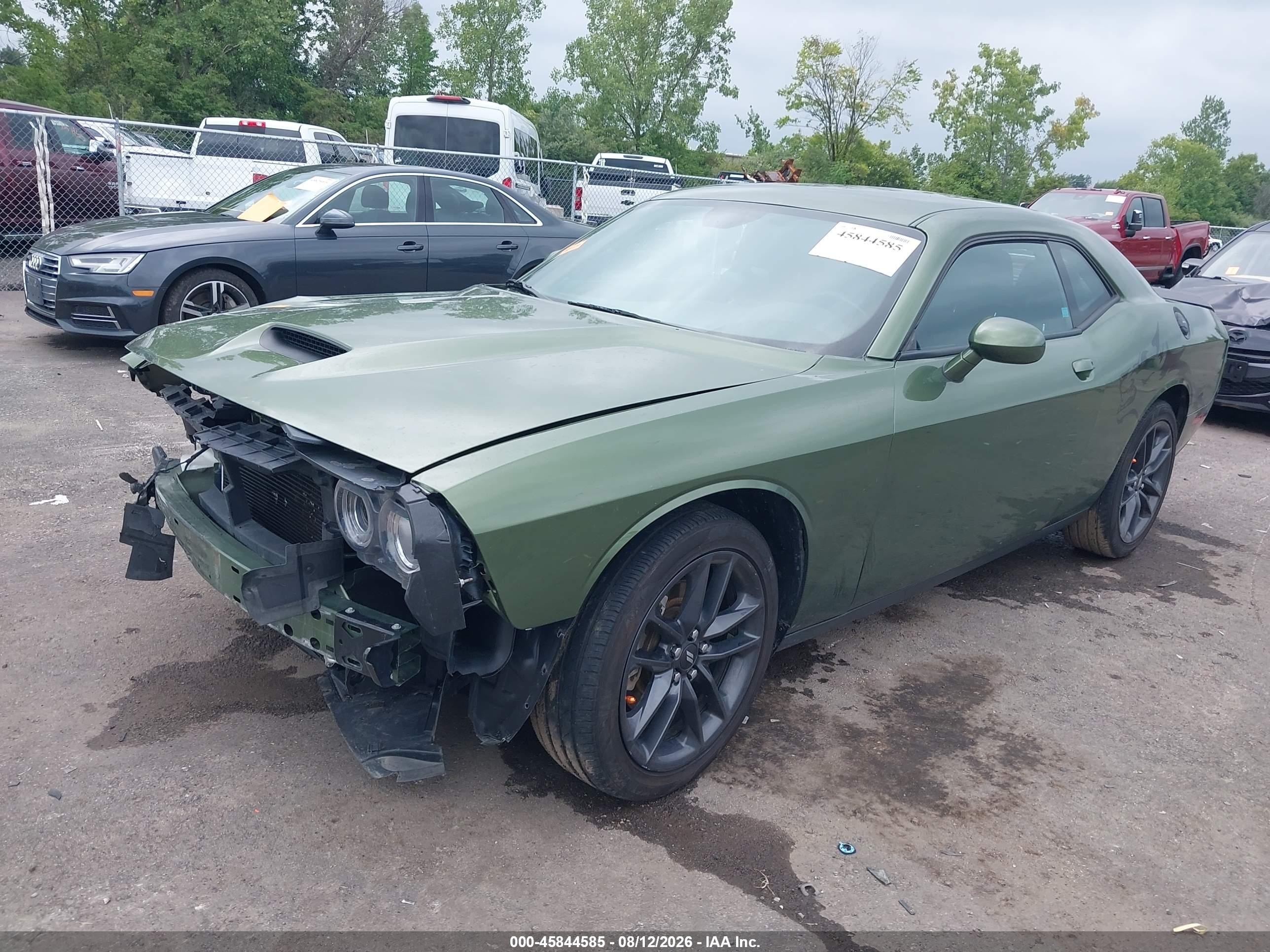 2022 Dodge Challenger Gt Awd Green vin: 2C3CDZKG4NH182468