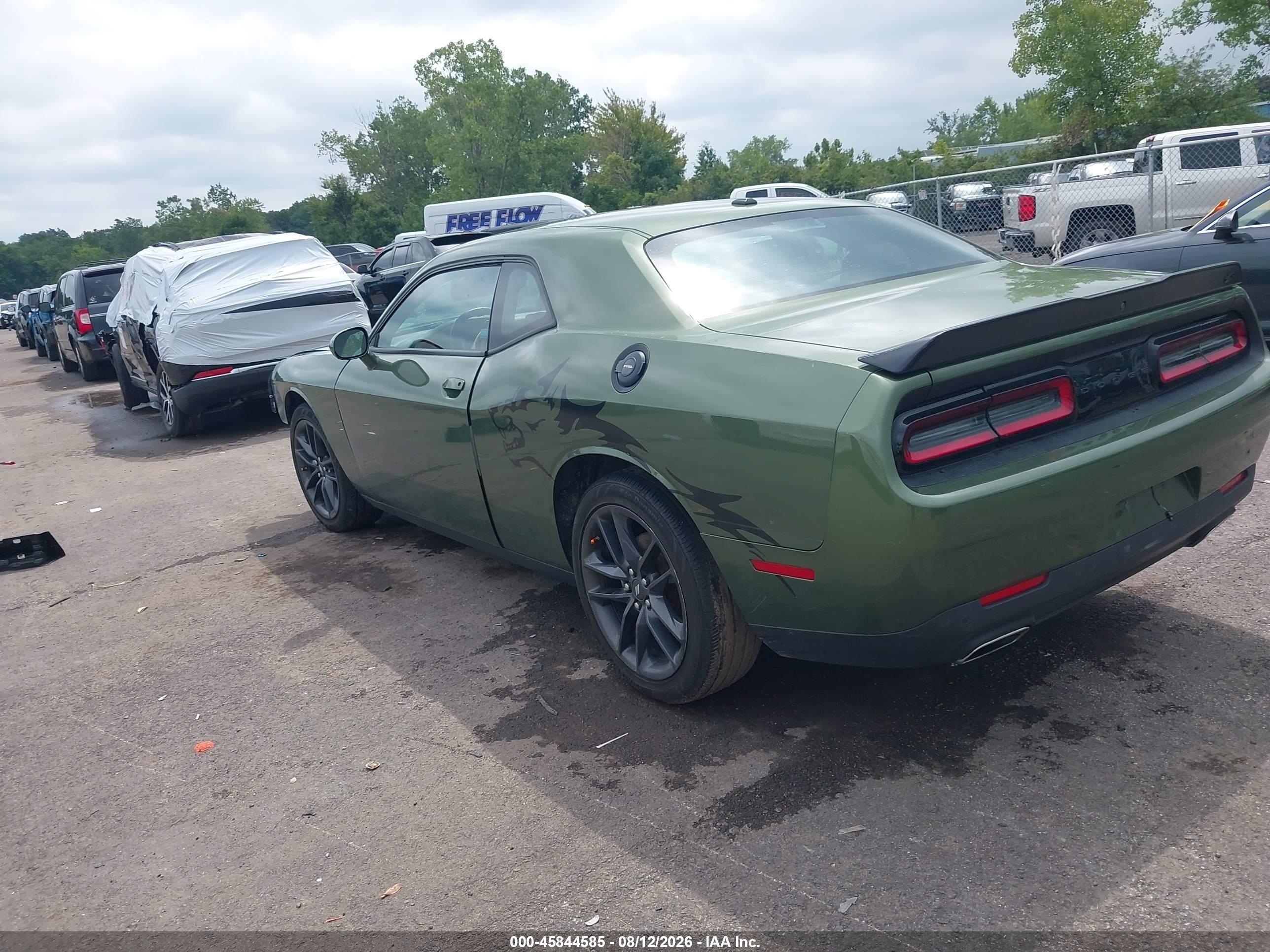 2022 Dodge Challenger Gt Awd Green vin: 2C3CDZKG4NH182468