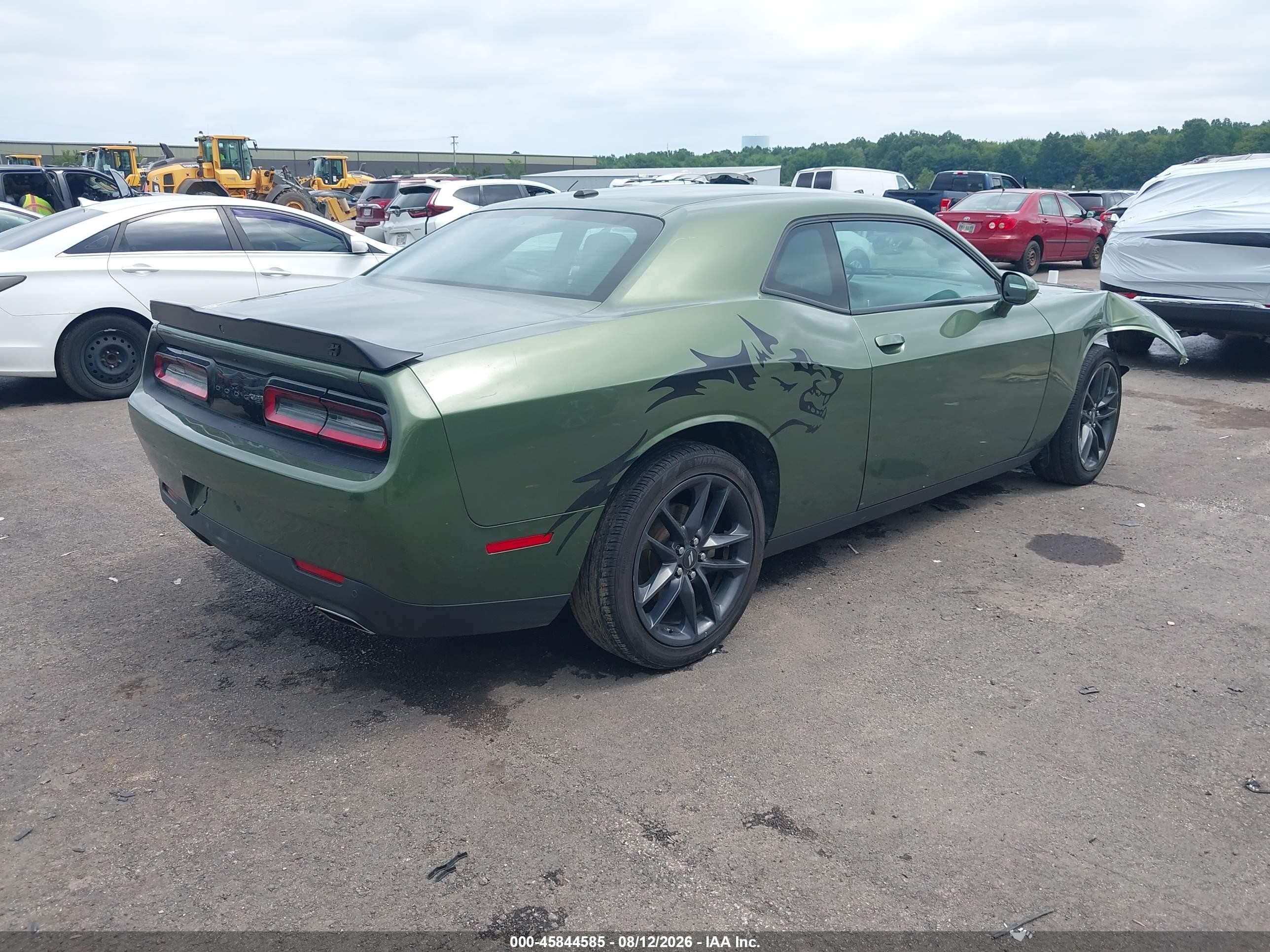 2022 Dodge Challenger Gt Awd Green vin: 2C3CDZKG4NH182468