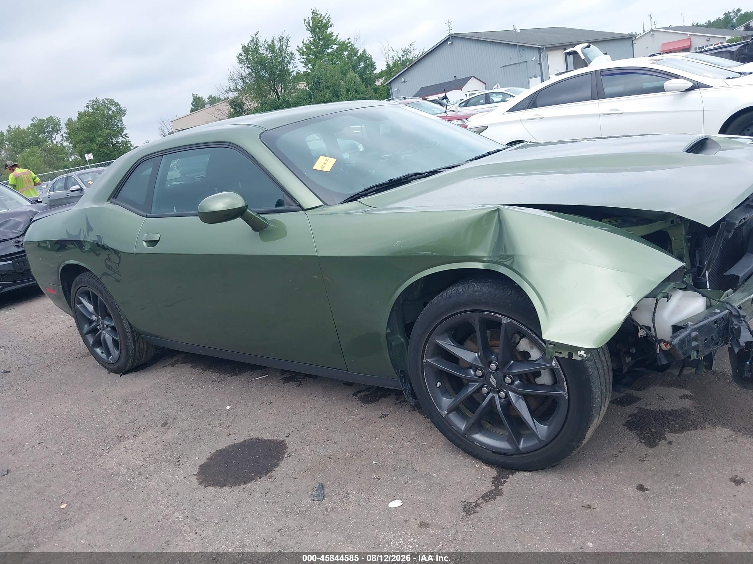 2022 Dodge Challenger Gt Awd Green vin: 2C3CDZKG4NH182468