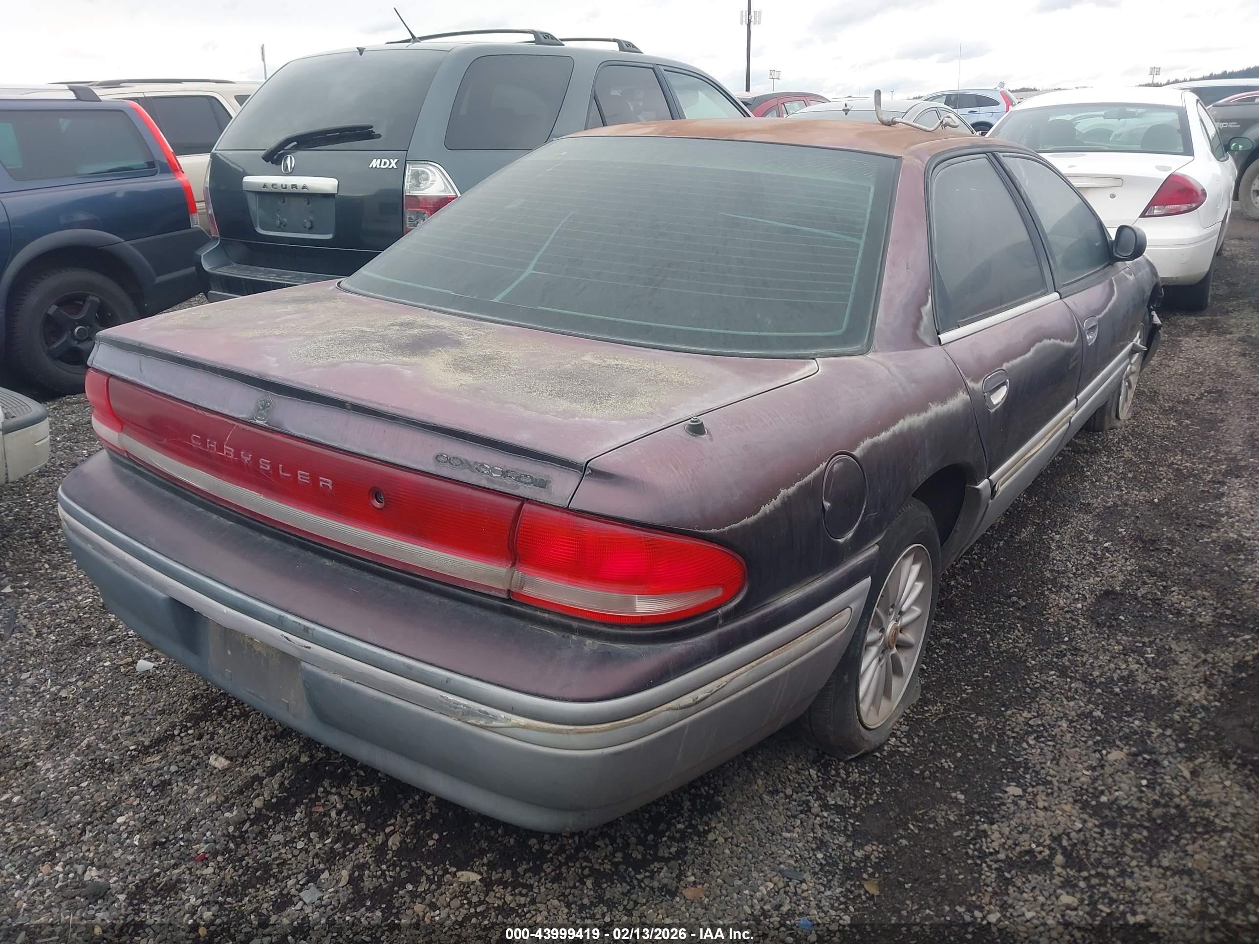 1994 Chrysler Concorde   Красный vin: 2C3EL56F4RH187553