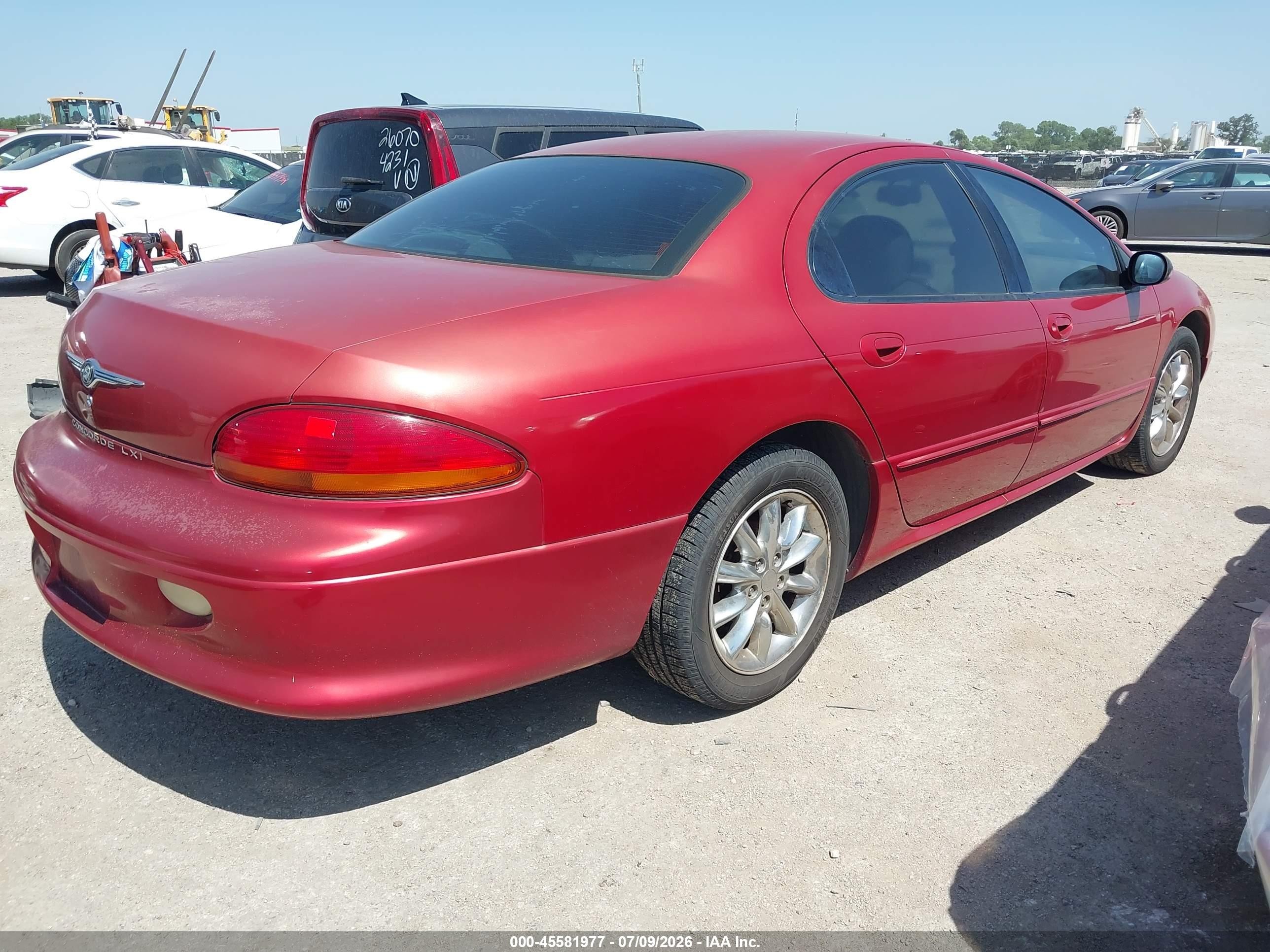 2002 Chrysler Concorde Lxi Red vin: 2C3HD36M12H255827