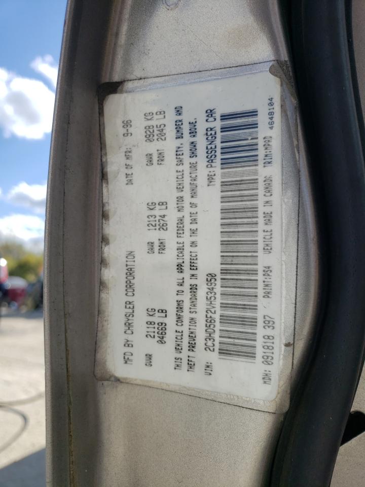 1997 Chrysler Concorde Lx Gold vin: 2C3HD56F2VH534950