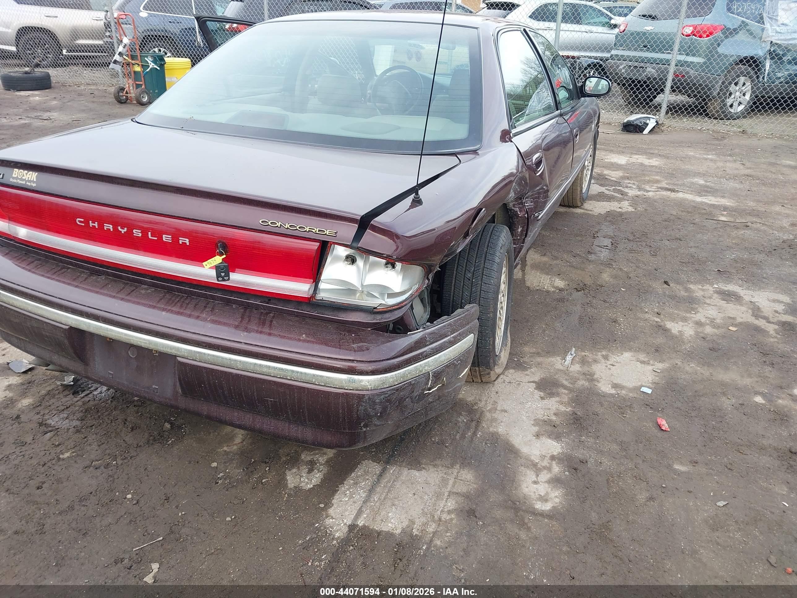 1997 Chrysler Concorde Lx Burgundy vin: 2C3HD56F4VH596950