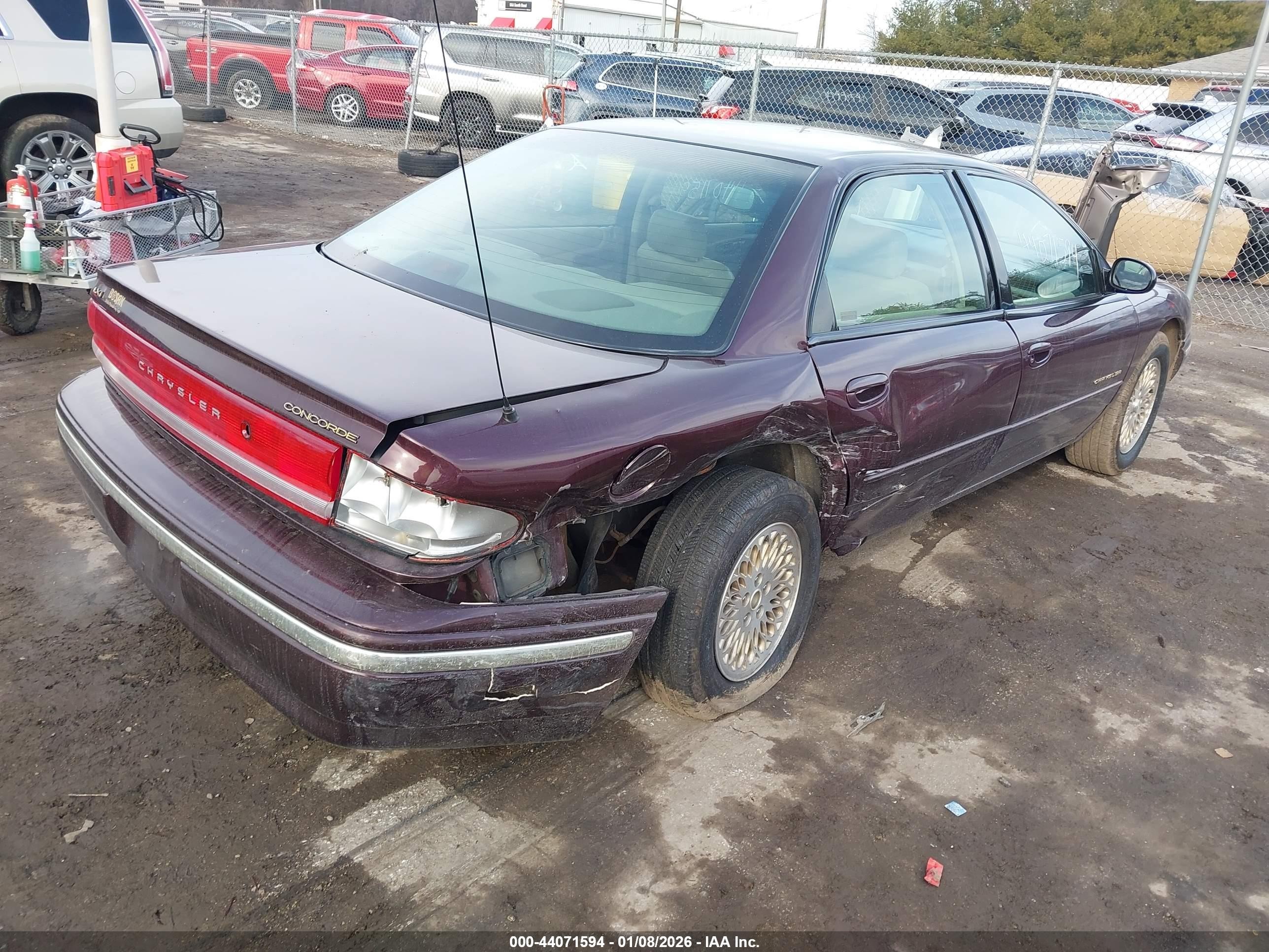 1997 Chrysler Concorde Lx Burgundy vin: 2C3HD56F4VH596950