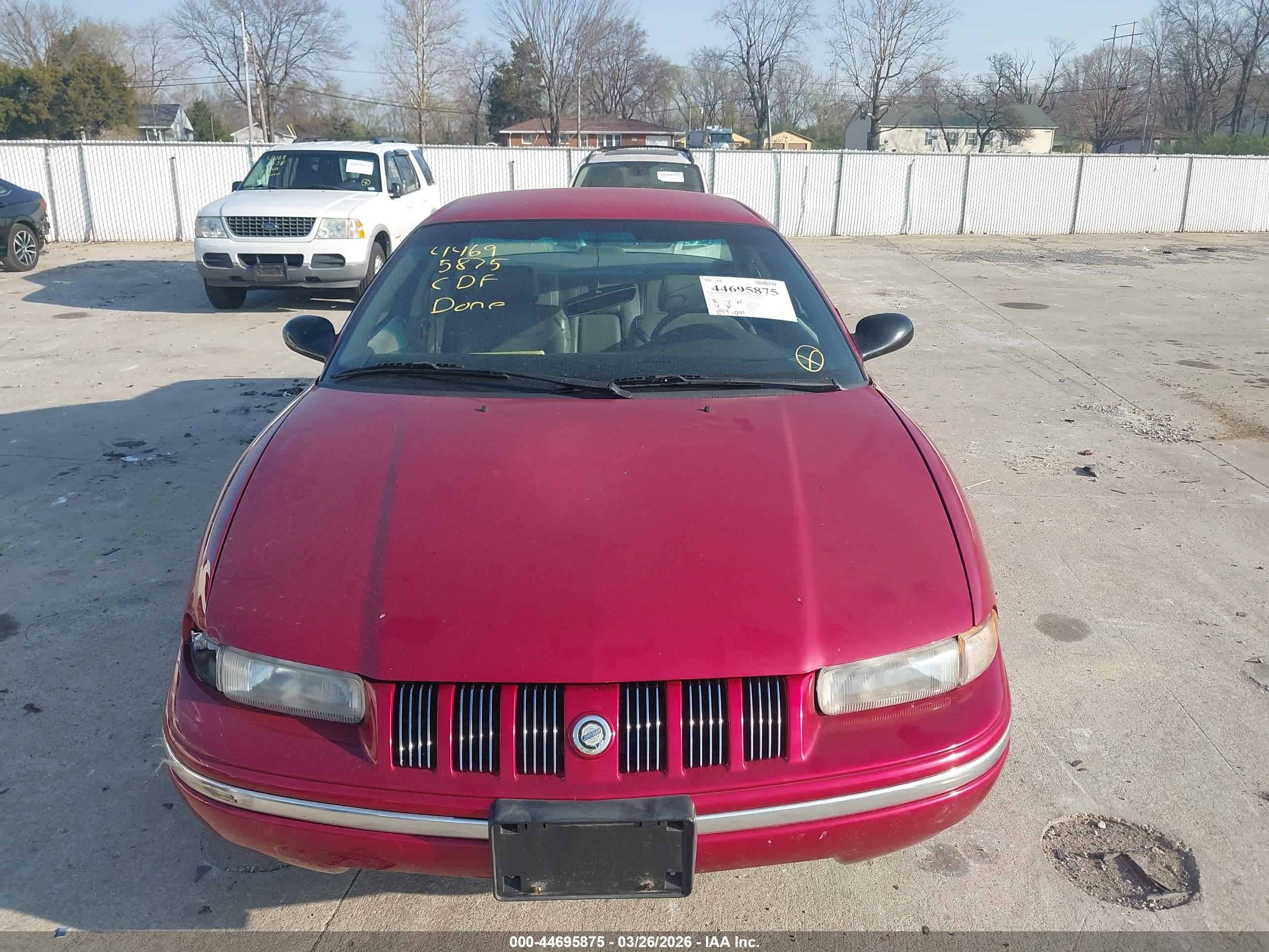 1997 Chrysler Concorde Lx Red vin: 2C3HD56F6VH651334